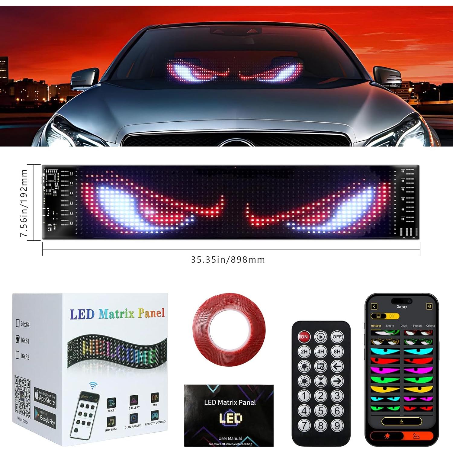 Luces LED Ojos del Diablo ICEFLY para Parabrisas 89.9cm