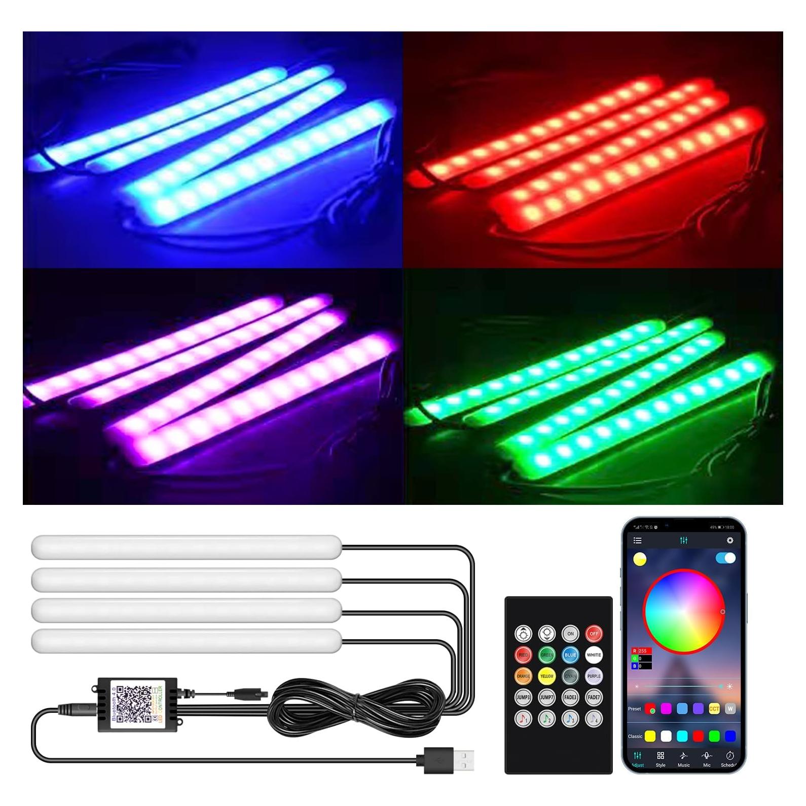 Luz LED Interior de Coche GZ5CG FWD-P729 RGB 29 Modos