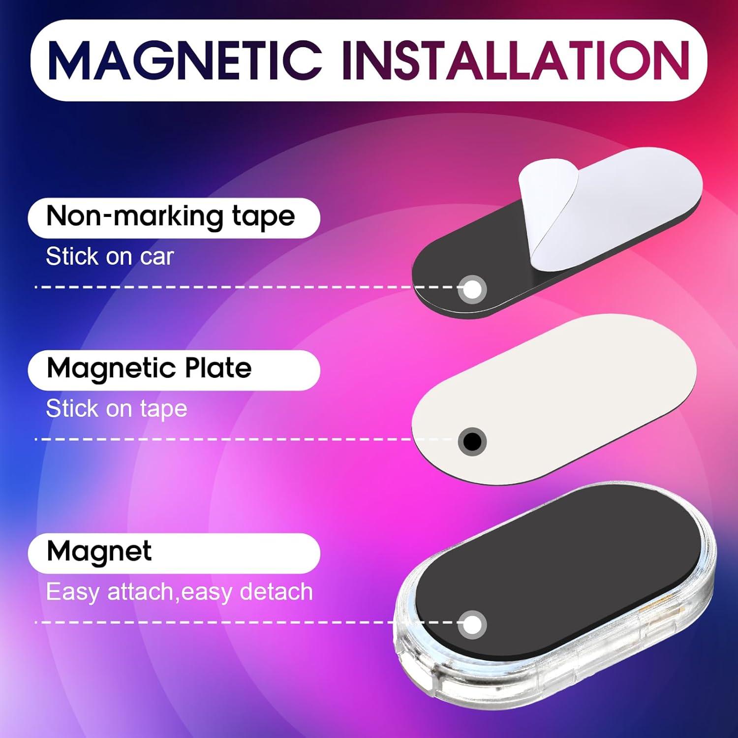 Luces LED Inalámbricas para Automóvil VIHOSE 12 Pcs 7 Colores