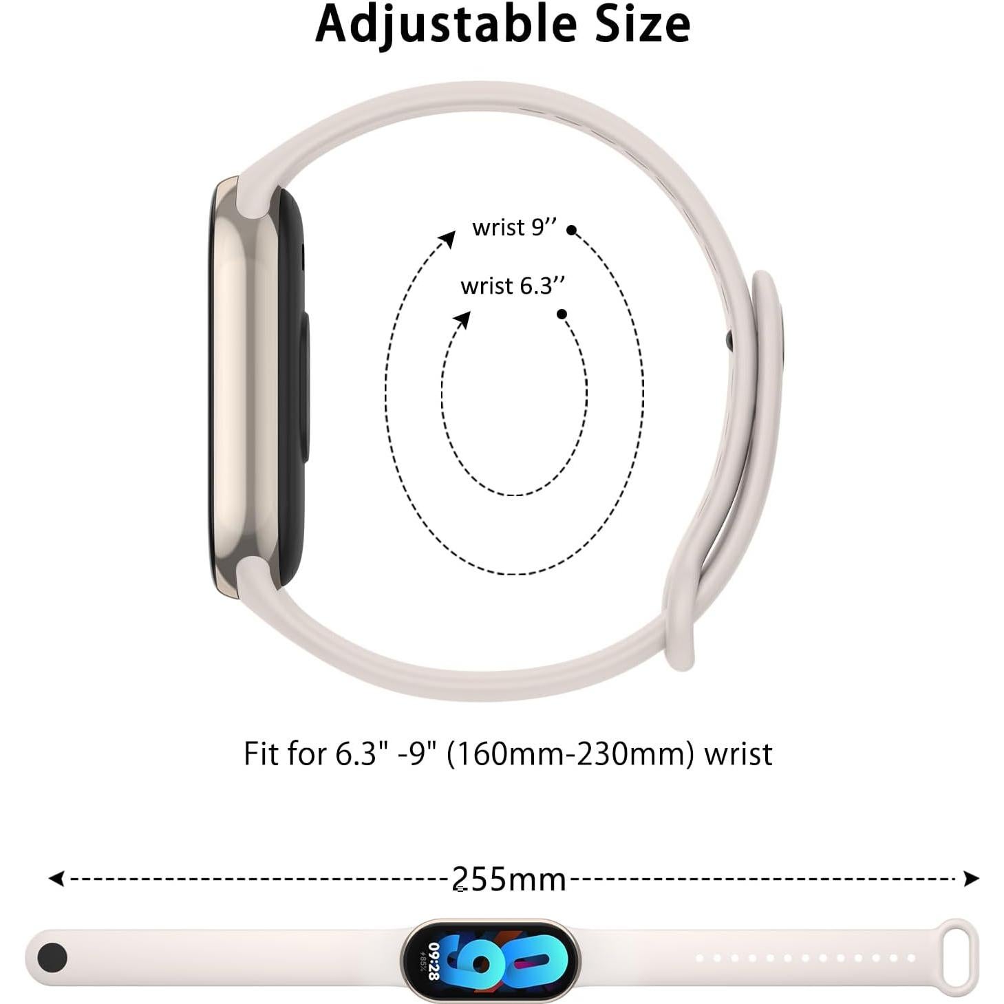 Correas de Silicona Tobfit para Xiaomi Mi Band 8 - 3 Piezas