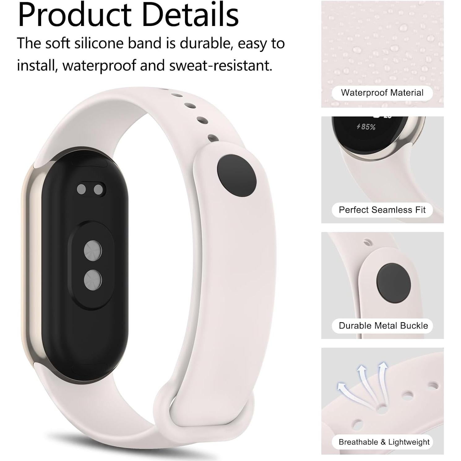 Correas de Silicona Tobfit para Xiaomi Mi Band 8 - 3 Piezas