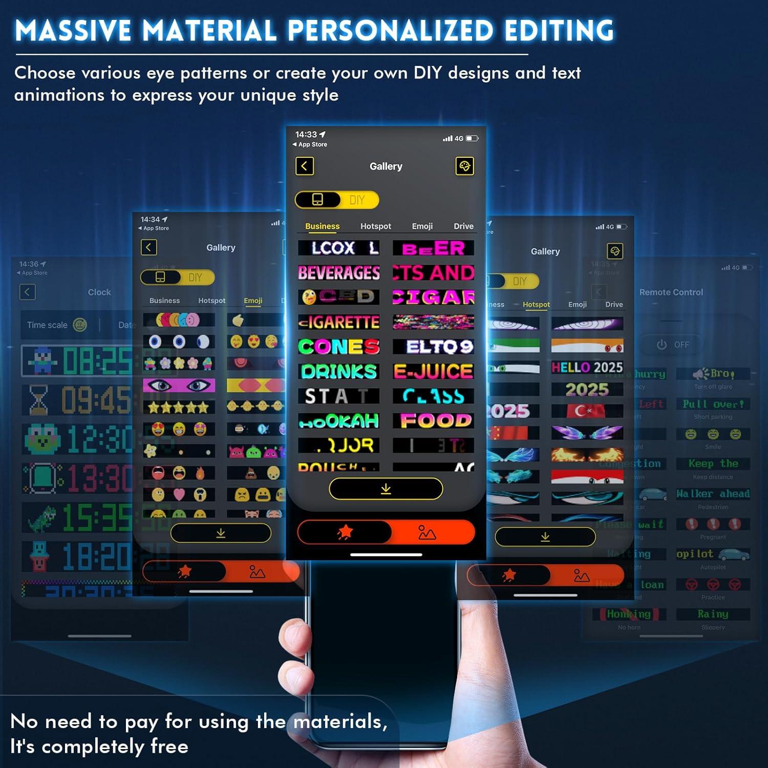 Luces Ojos Demonio LED Programables LeadGoods 60cm x 12cm