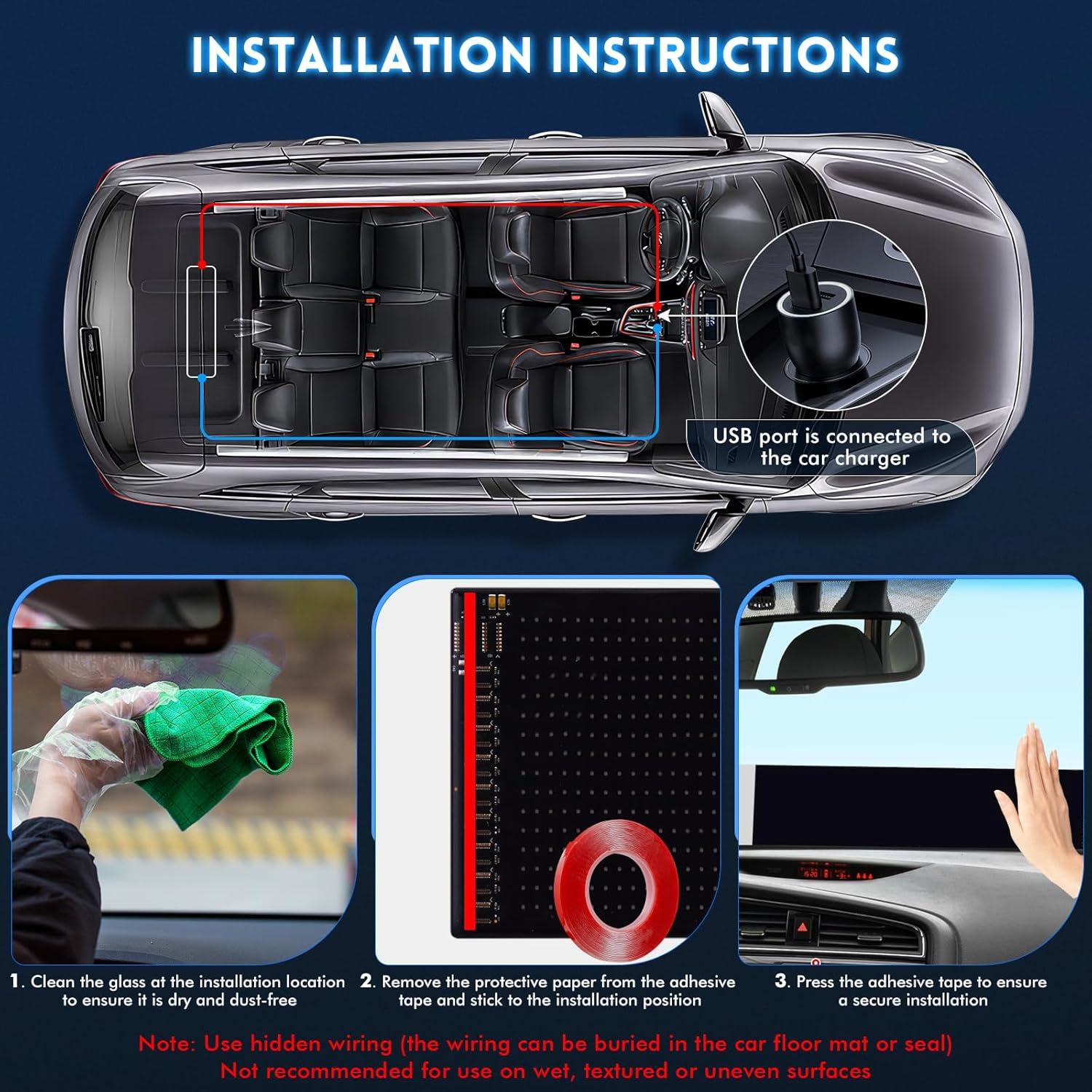 Luces Ojos Demonio LED Programables LeadGoods 60cm x 12cm