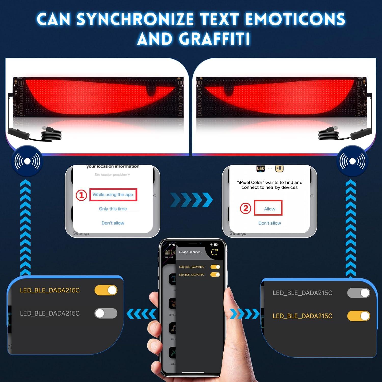 Luces Ojos Demonio LED Programables LeadGoods 60cm x 12cm