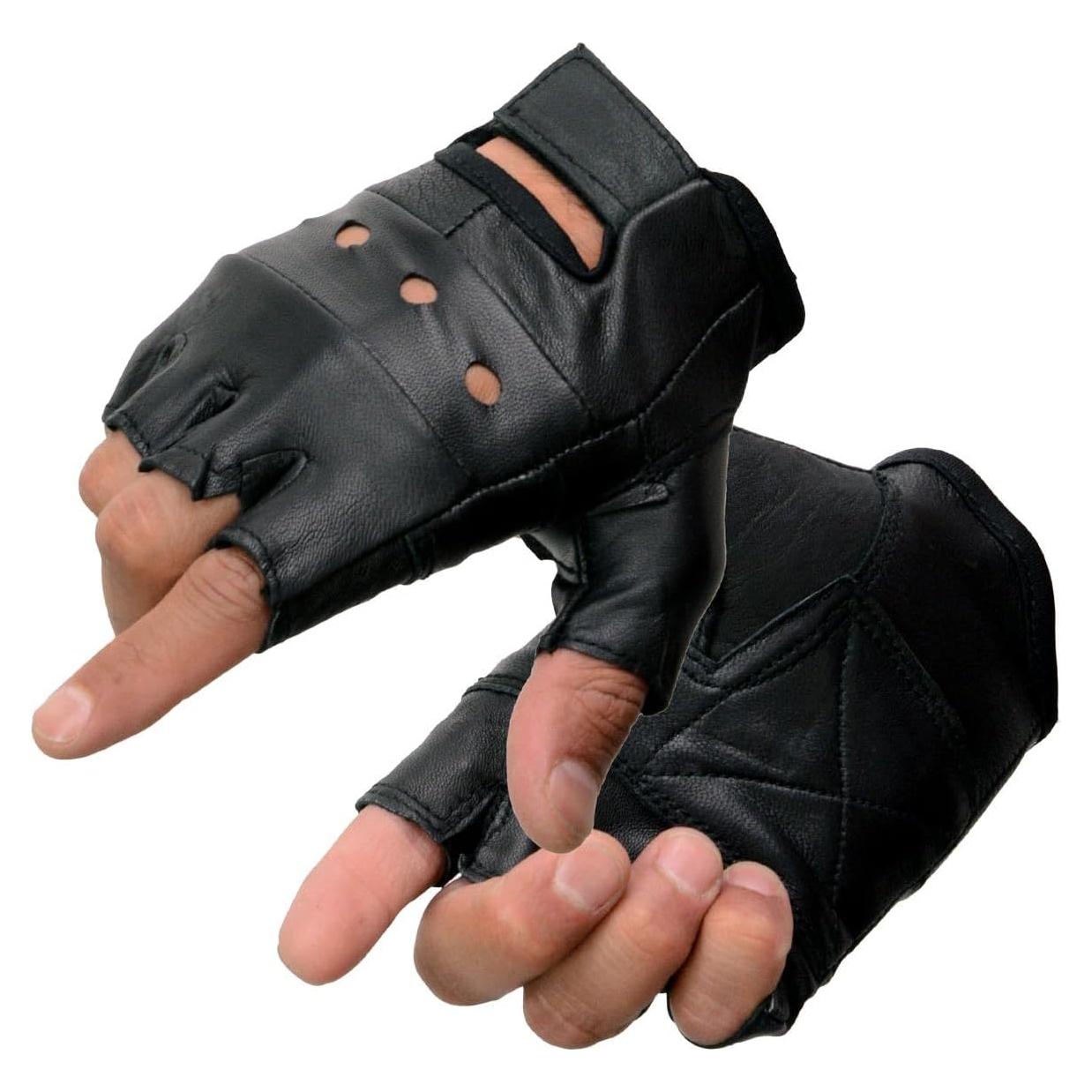 Guantes de Motocicleta Milwaukee Leather SH216 Sin Dedos - Grande