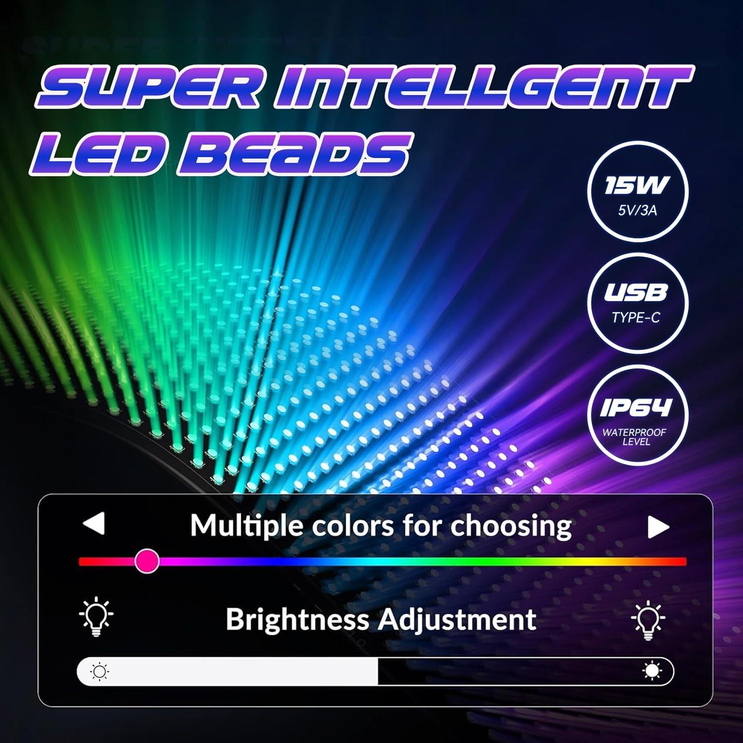 Luces Ojos Demonio HHYUEYANG para Parabrisas LED 10.16x34.8cm