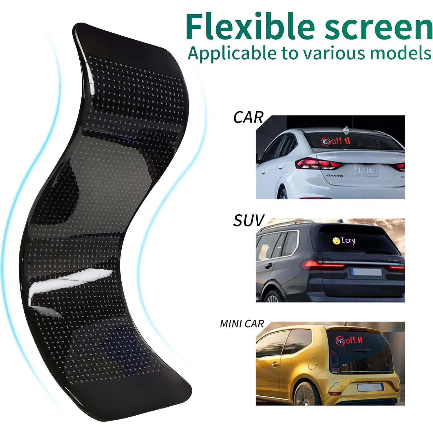 Señal LED Desplazable Programable Laooteyy 35.56x10.16cm RGB