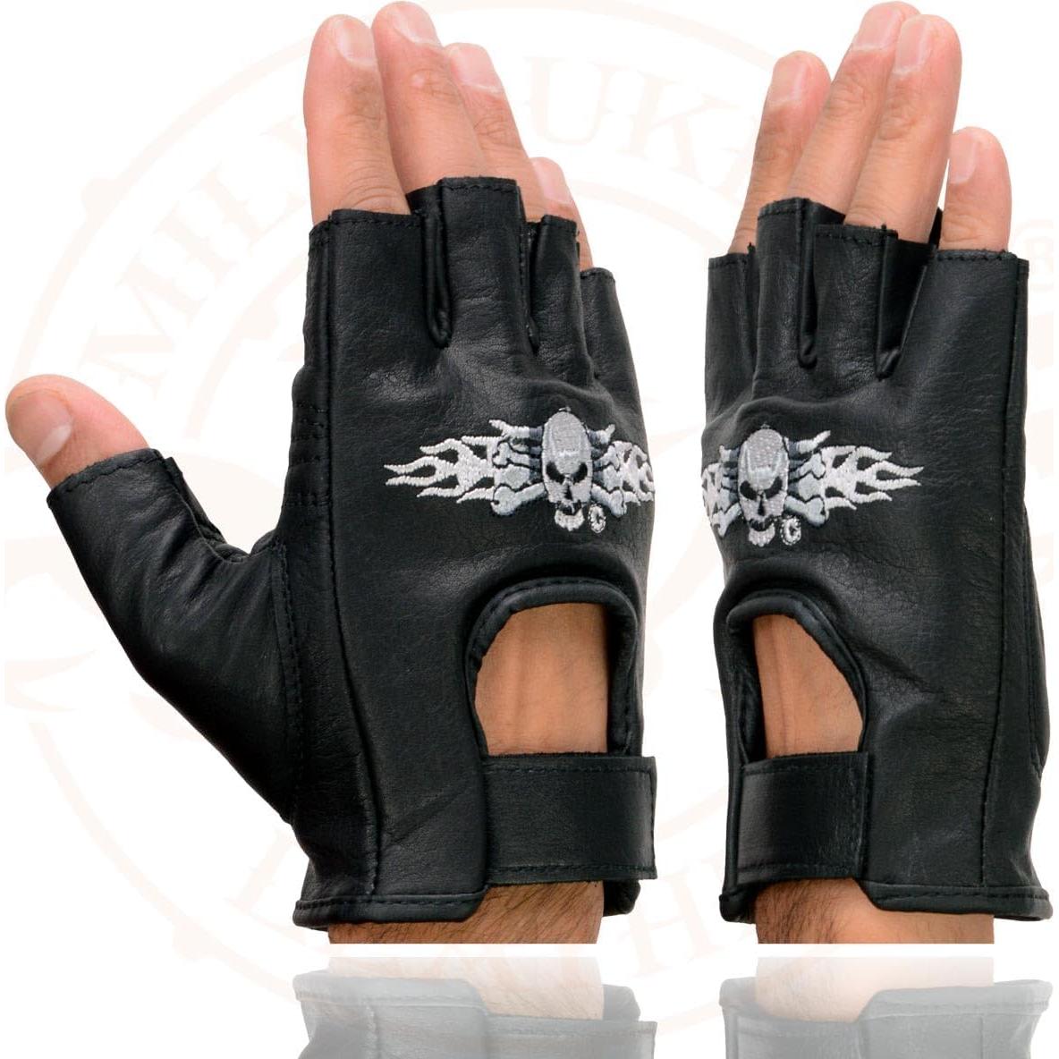 Guantes de Motocicleta Milwaukee Leather SH353 Sin Dedos - XS