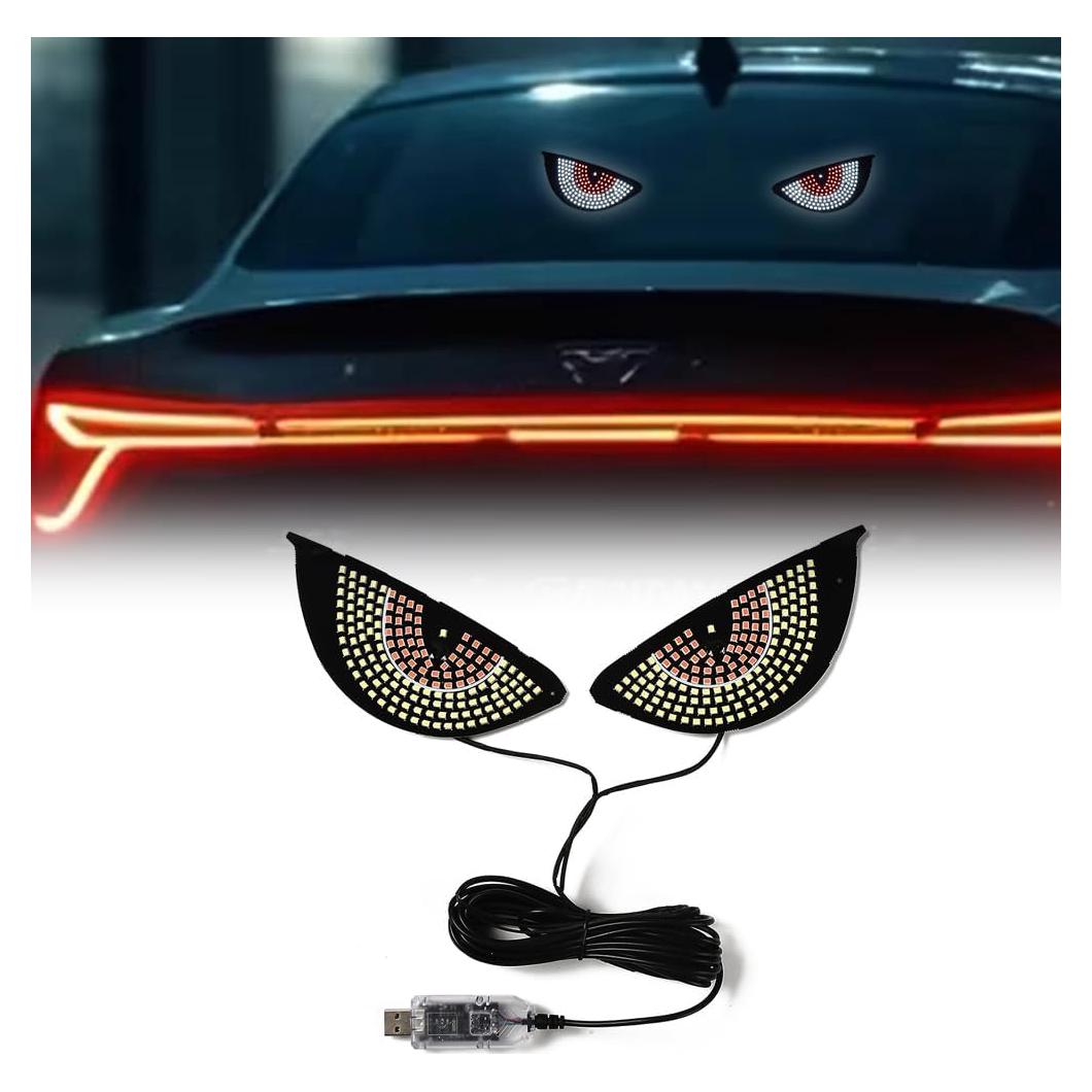 Luz LED Ojos de Diablo Blueshyhall para Coche USB Rojo y Blanco