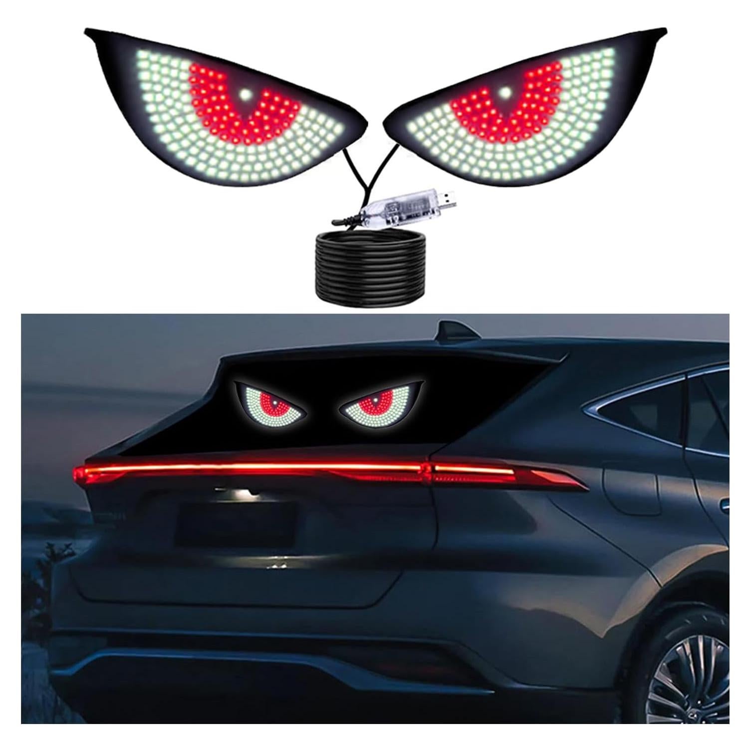 Luces LED Ojos de Diablo Lcxecnw para Coche USB 5V