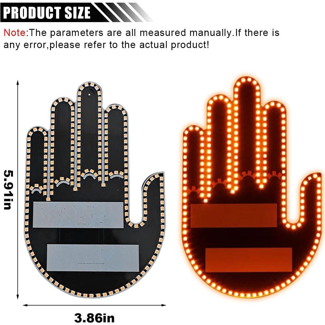 Luz de Gestos de Mano LED KITUREK para Coche Ámbar 3 Modos