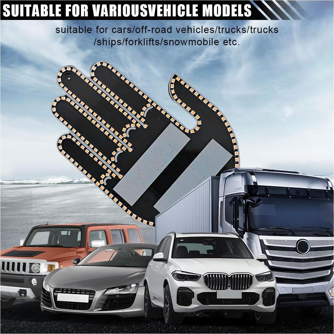 Luz de Gestos de Mano LED KITUREK para Coche Ámbar 3 Modos