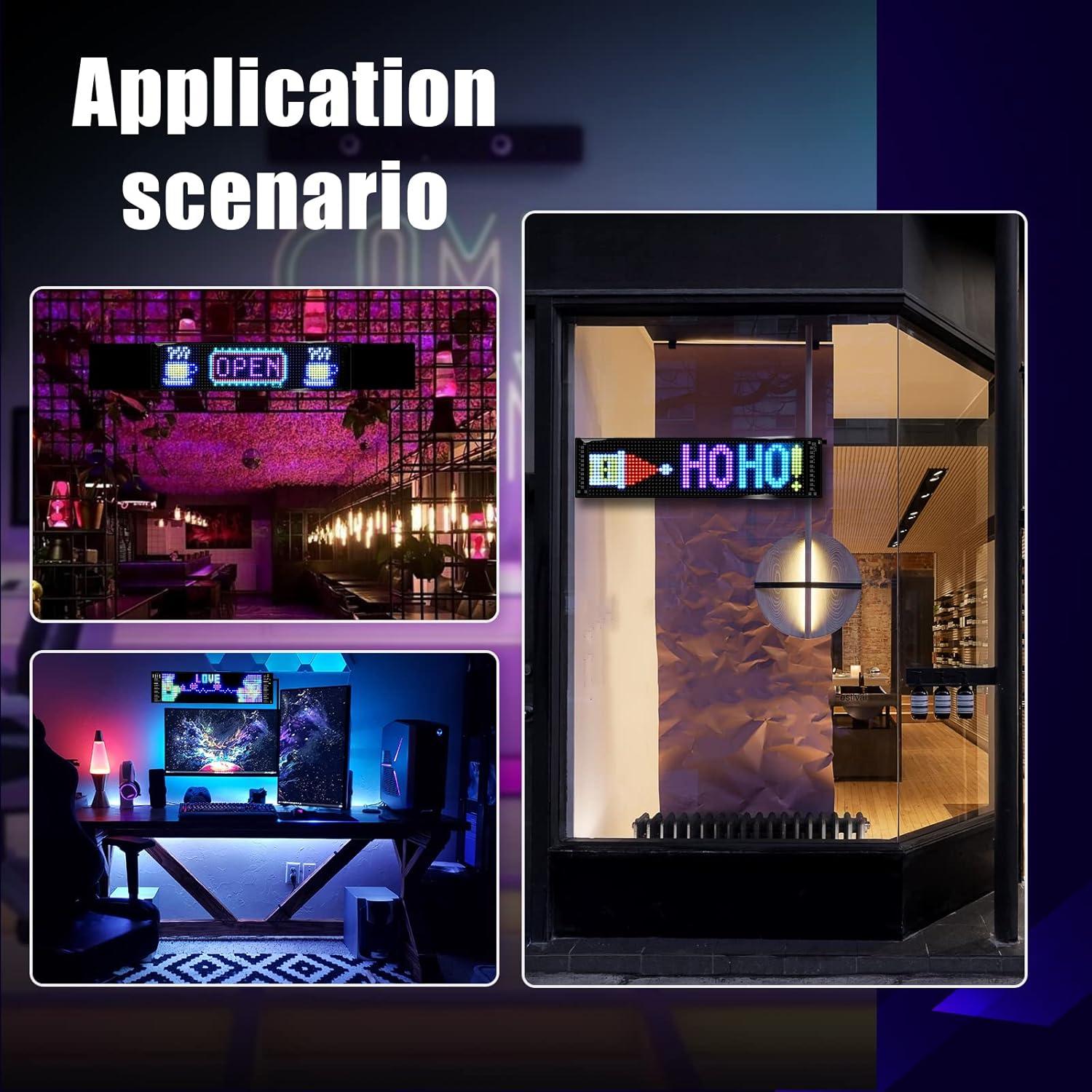 Cartel LED Programable XIAOOHO 48.3x12.7cm RGB Bluetooth