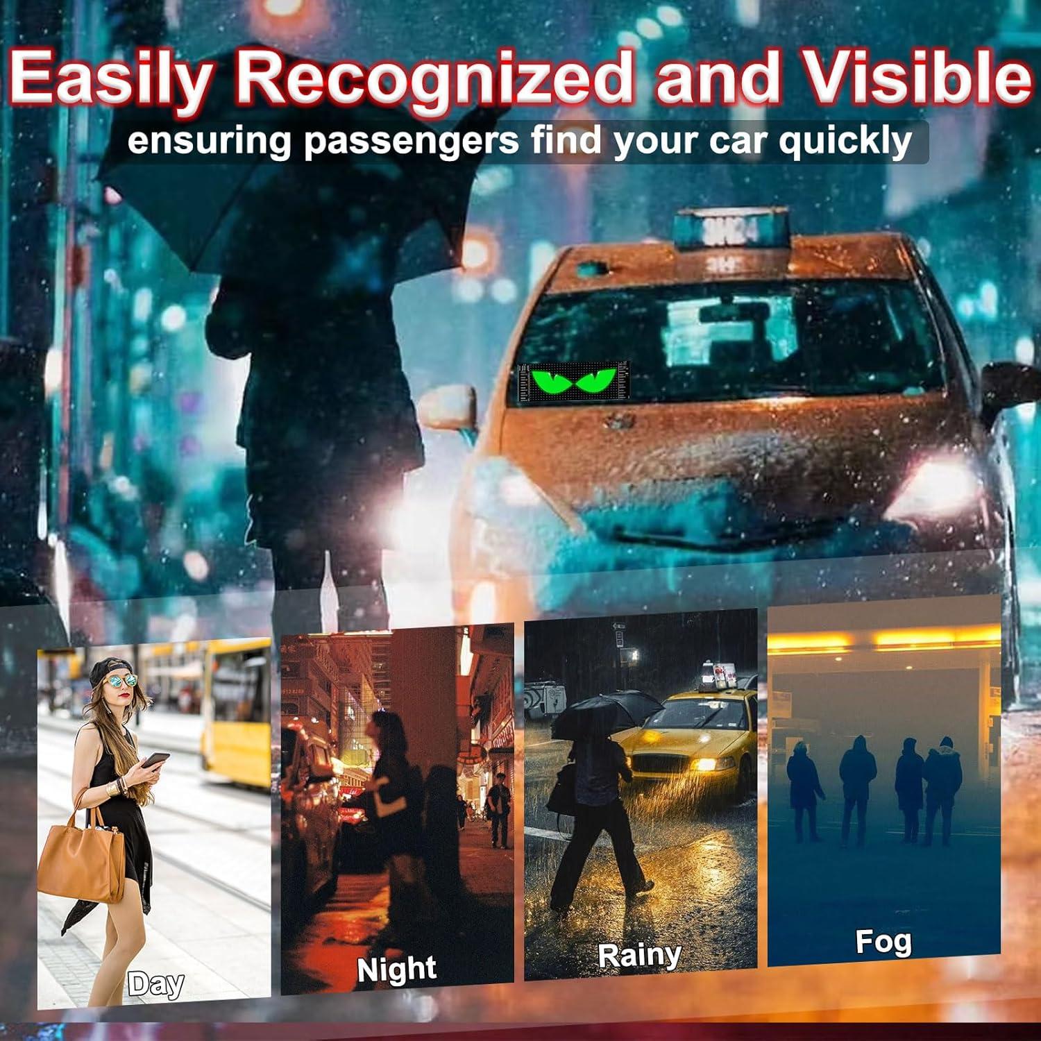 Cartel LED Programable JINRUIHAO 17cm Multicolor para Coche