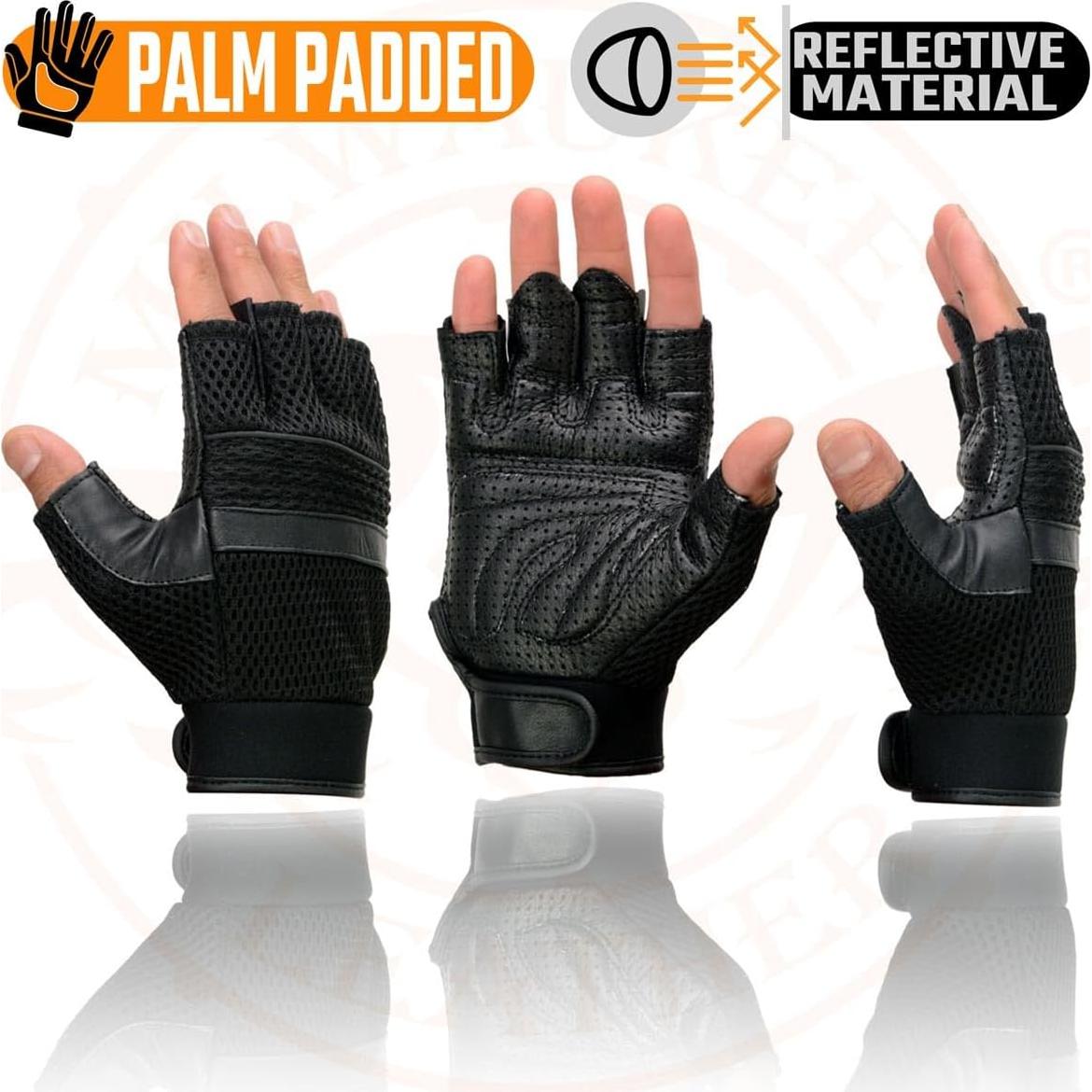 Guantes de Motocicleta Milwaukee Leather MG7504 Sin Dedos XL