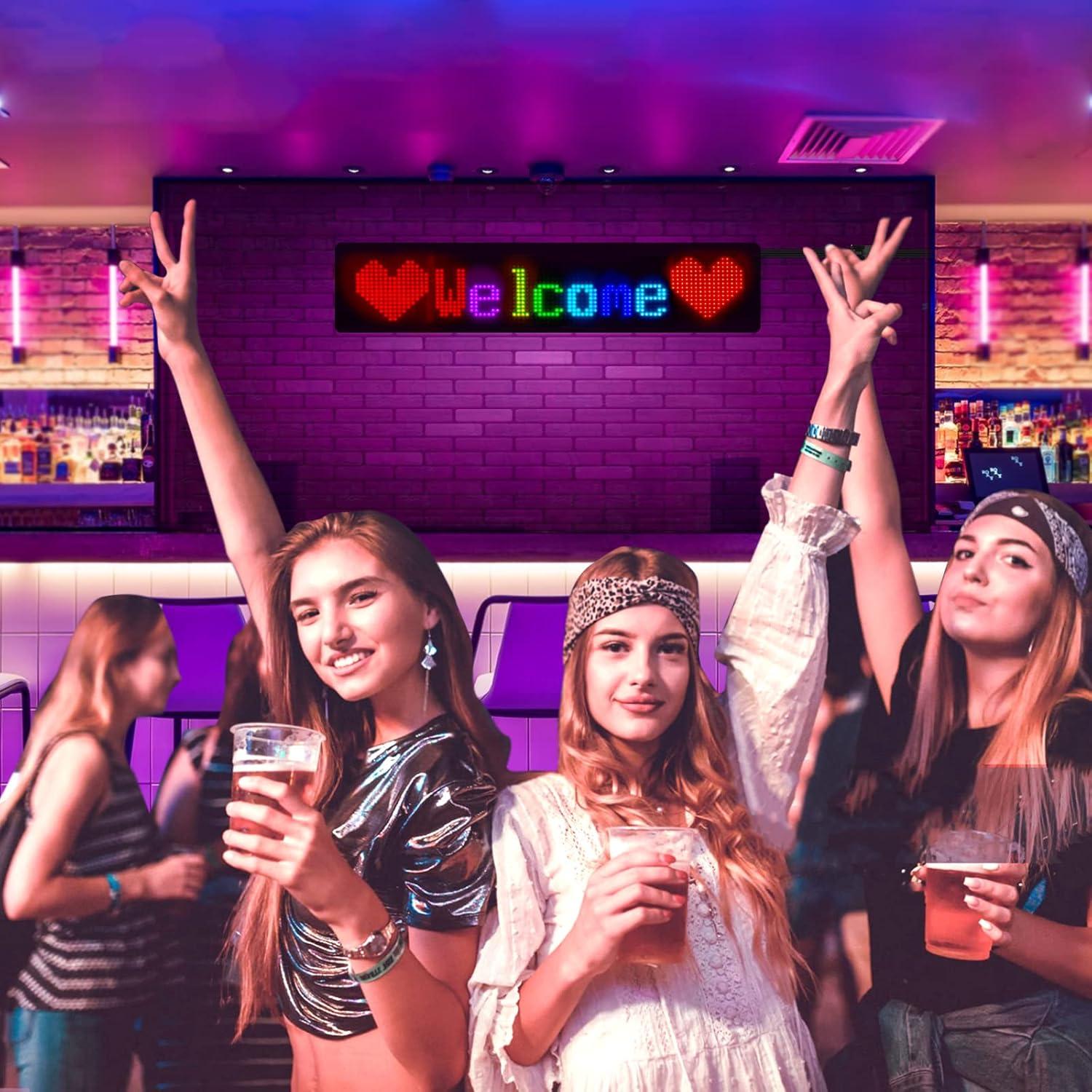 Señal LED Desplazable GOTUS 38.1x10.2cm Bluetooth DIY