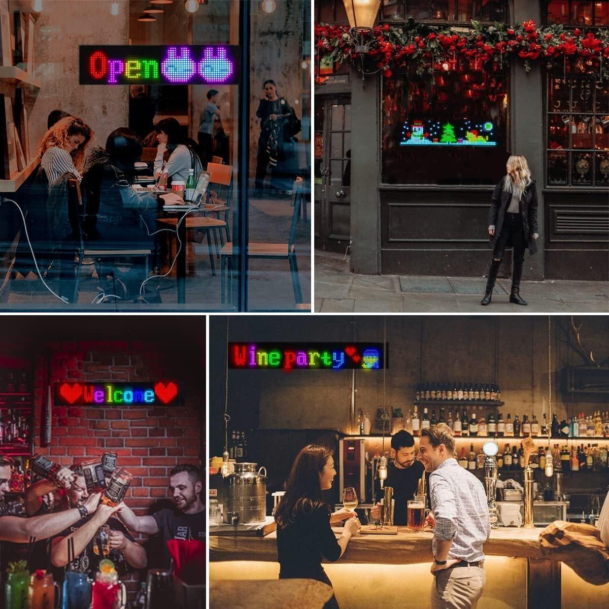 Señal LED Desplazable GOTUS 38.1x10.2cm Bluetooth DIY