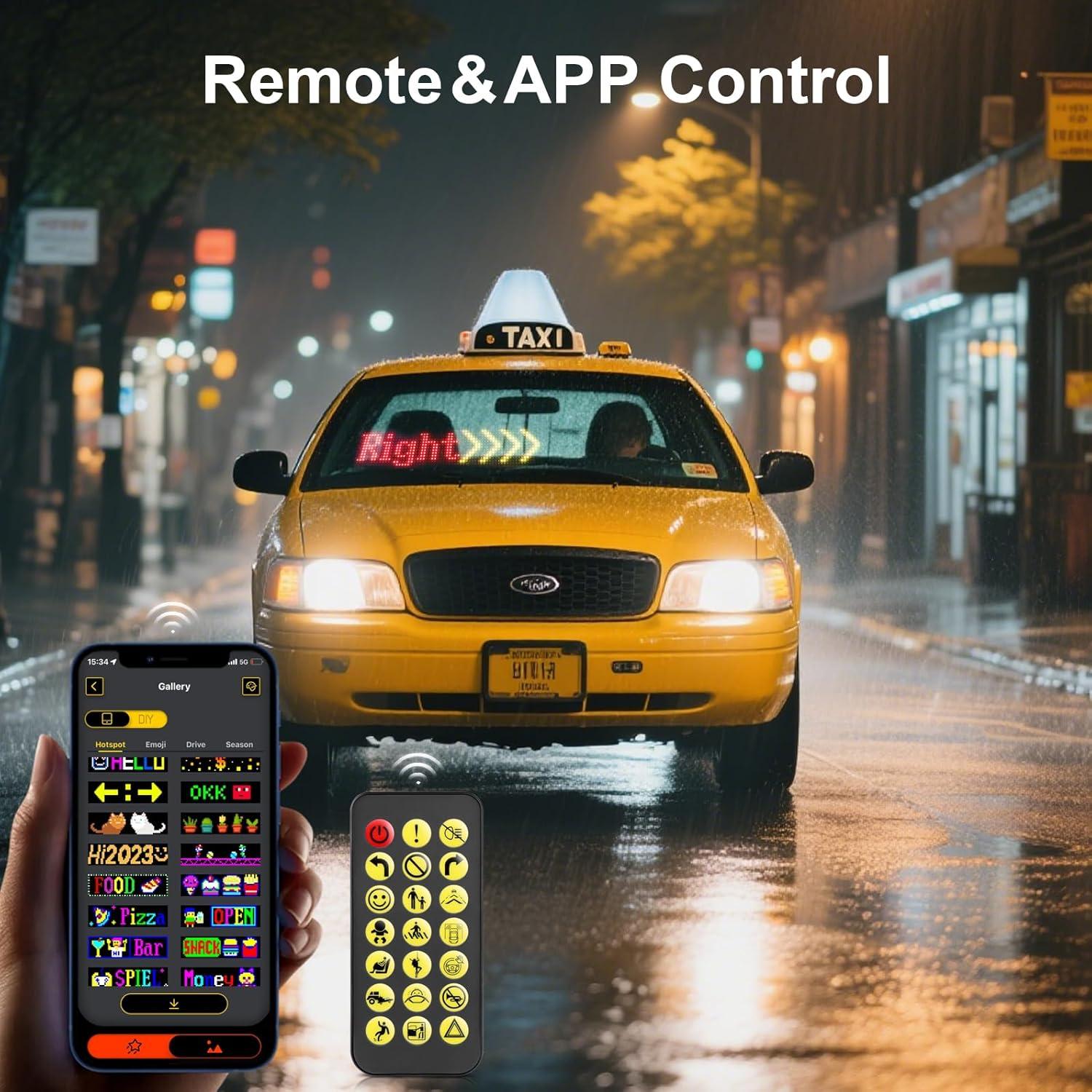 Cartel LED Programable para Auto Tlinkosta 38x10 cm Control APP