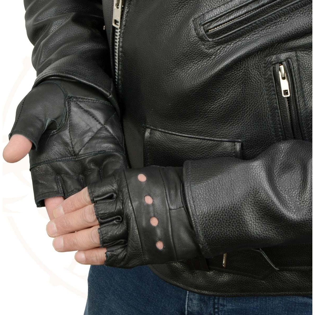 Guantes de Motocicleta Milwaukee Leather SH216 Sin Dedos