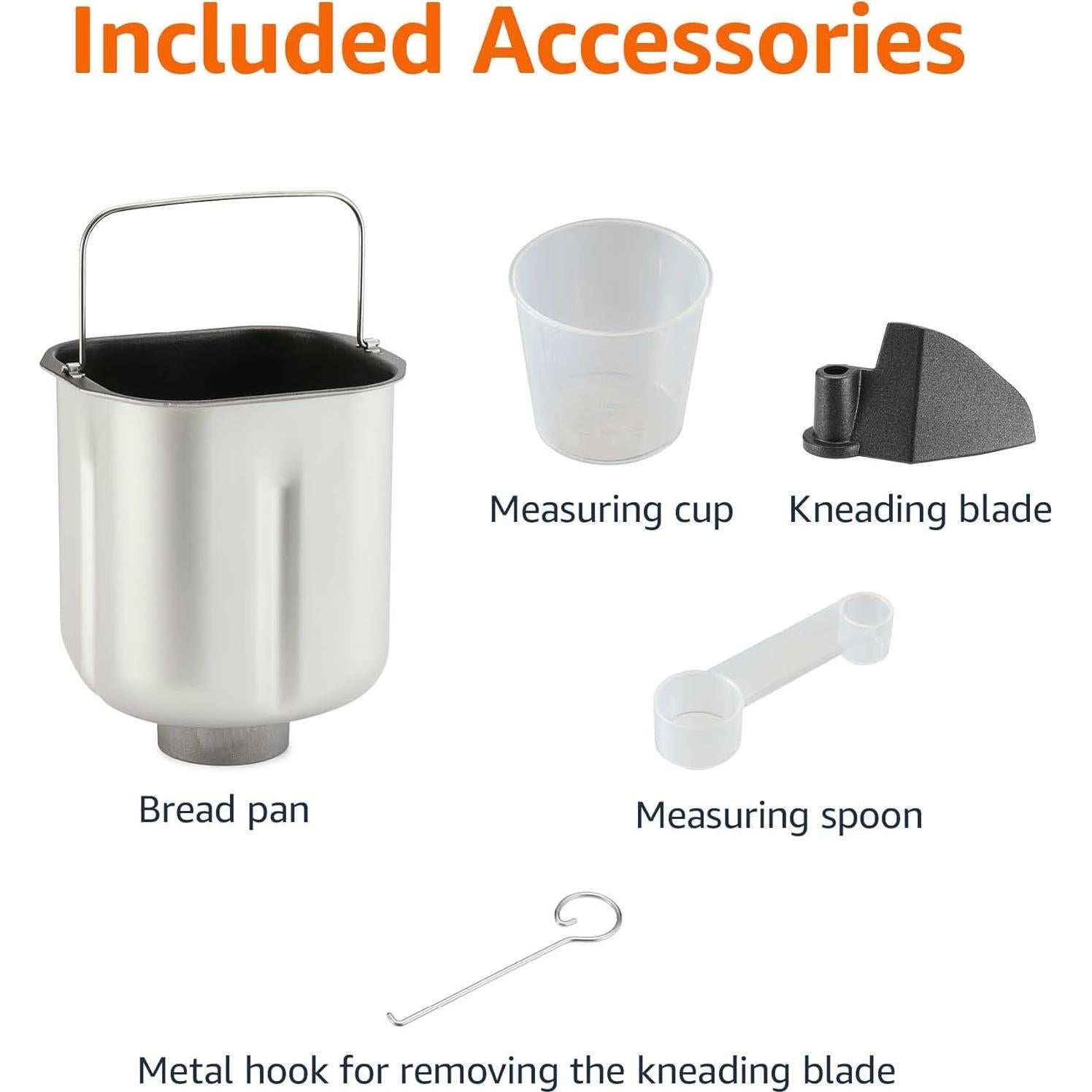 Máquina de Pan Automática Amazon Basics 2 Libras Negra