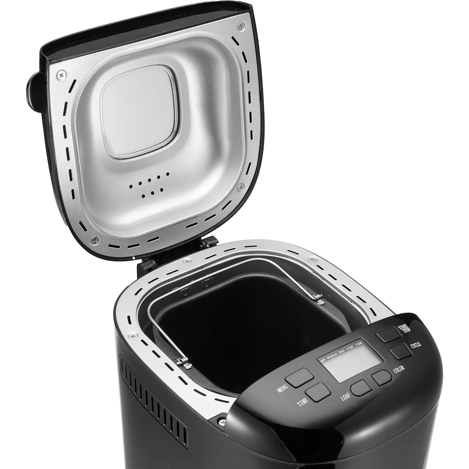 Máquina de Pan Automática Amazon Basics 2 Libras Negra