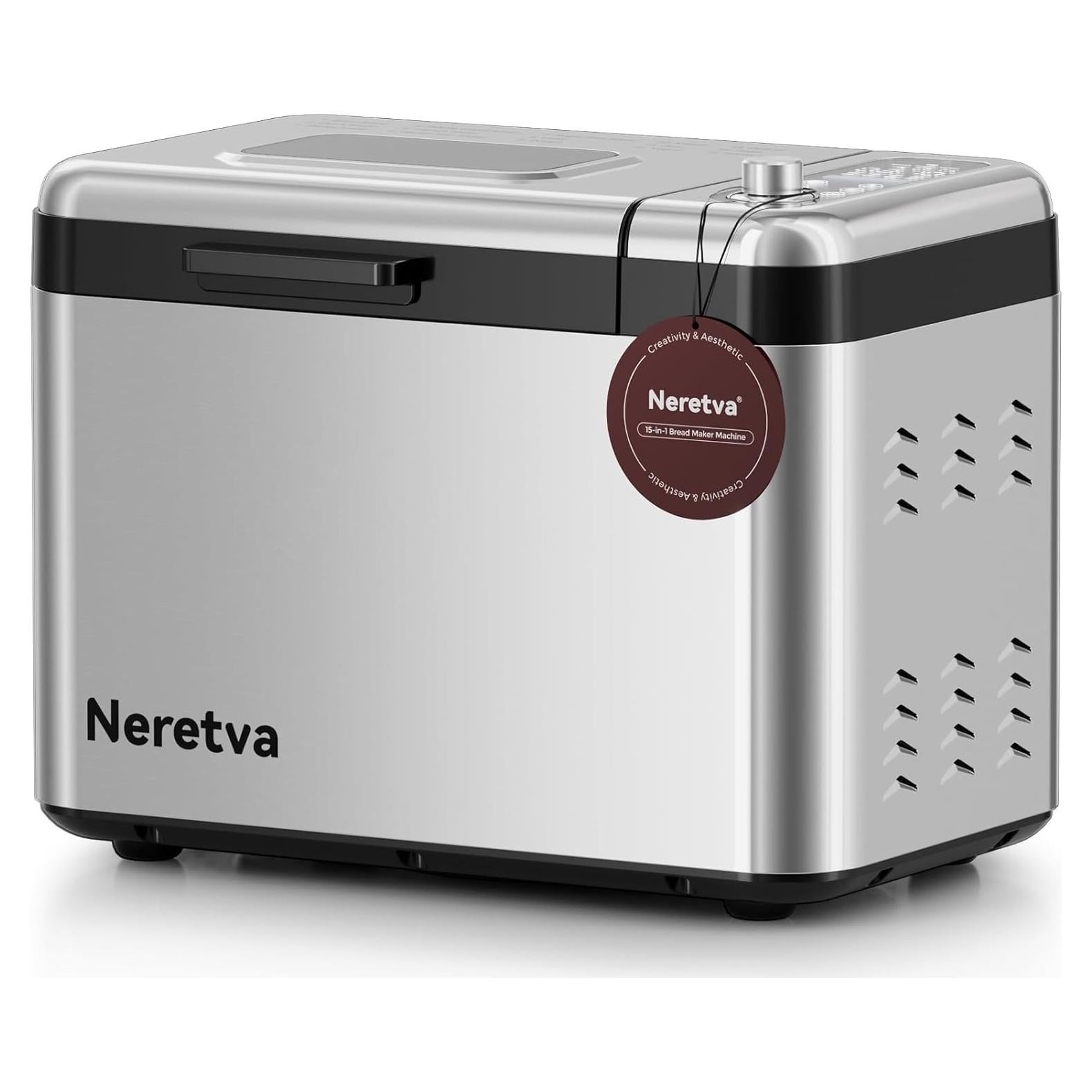 Panificadora Neretva 1.5KG Acero Inoxidable 15 Programas