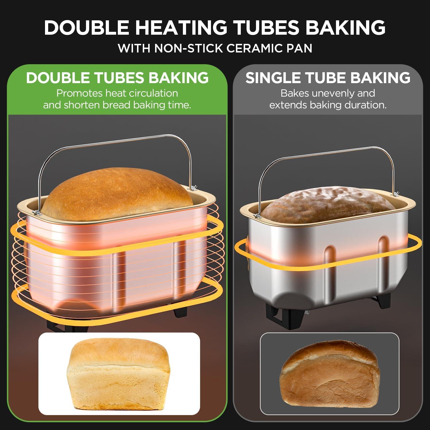 Panificadora Neretva 1.5KG Acero Inoxidable 15 Programas