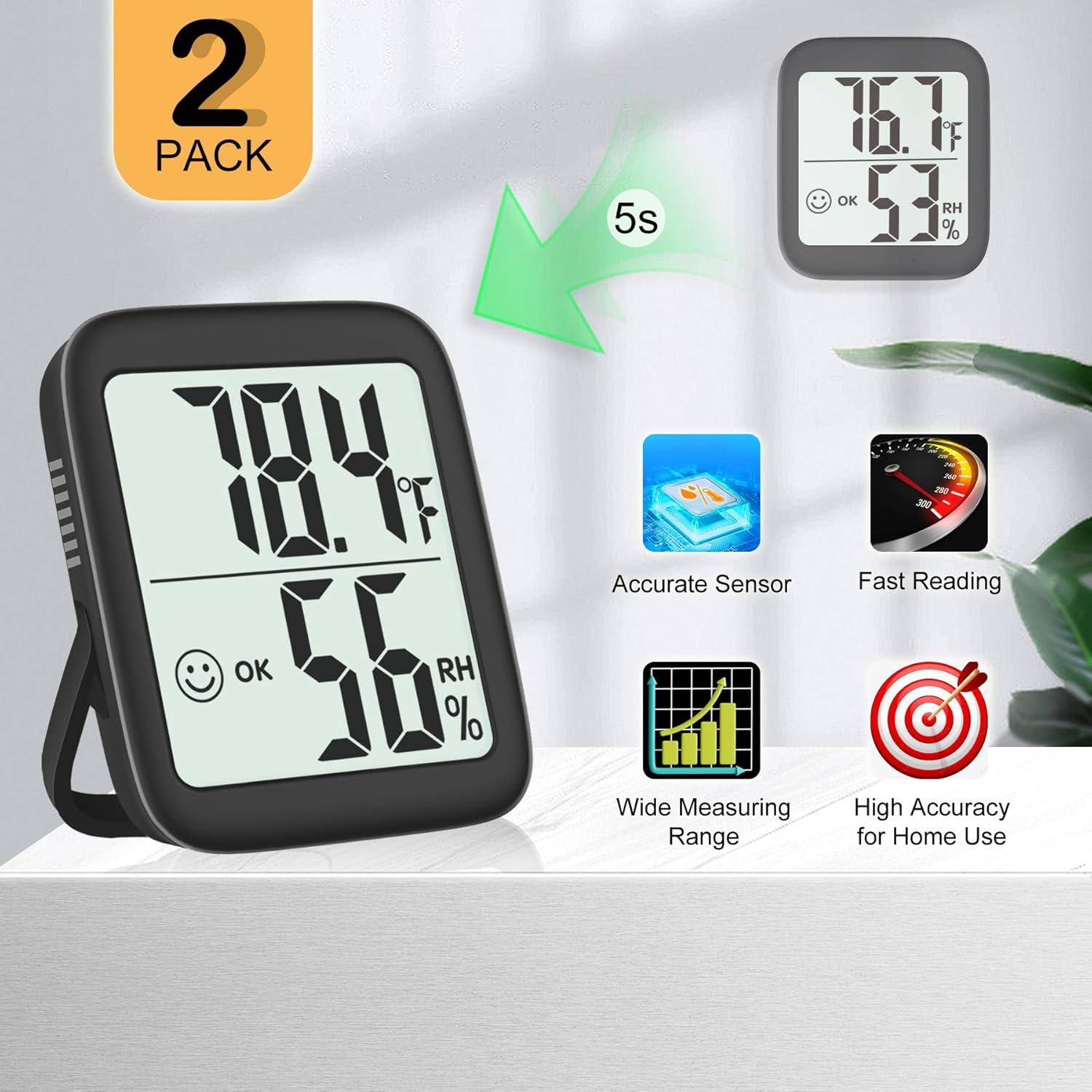 Higrómetro Termómetro Digital Antonki 2 Pack - Precisión Alta
