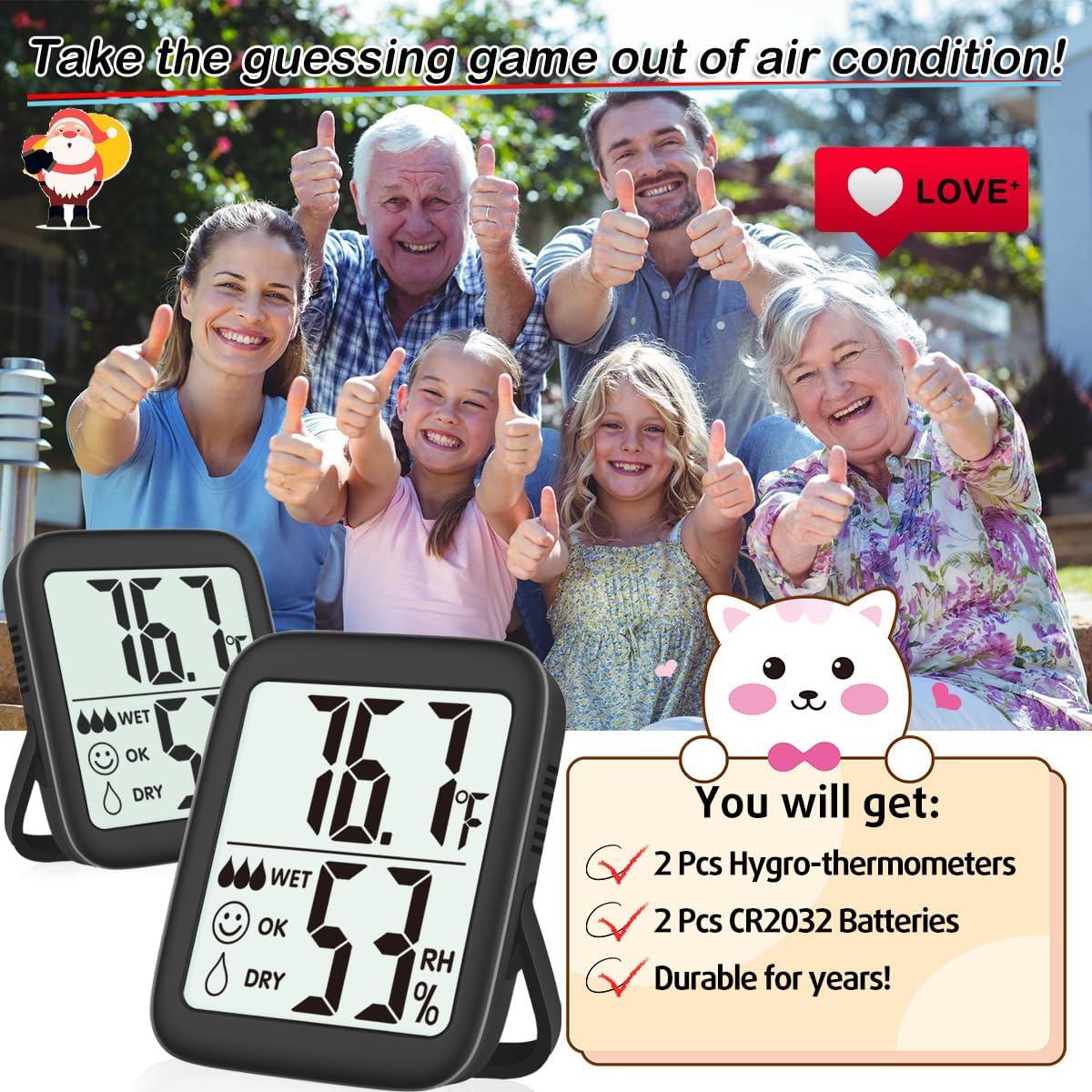 Higrómetro Termómetro Digital Antonki 2 Pack - Precisión Alta