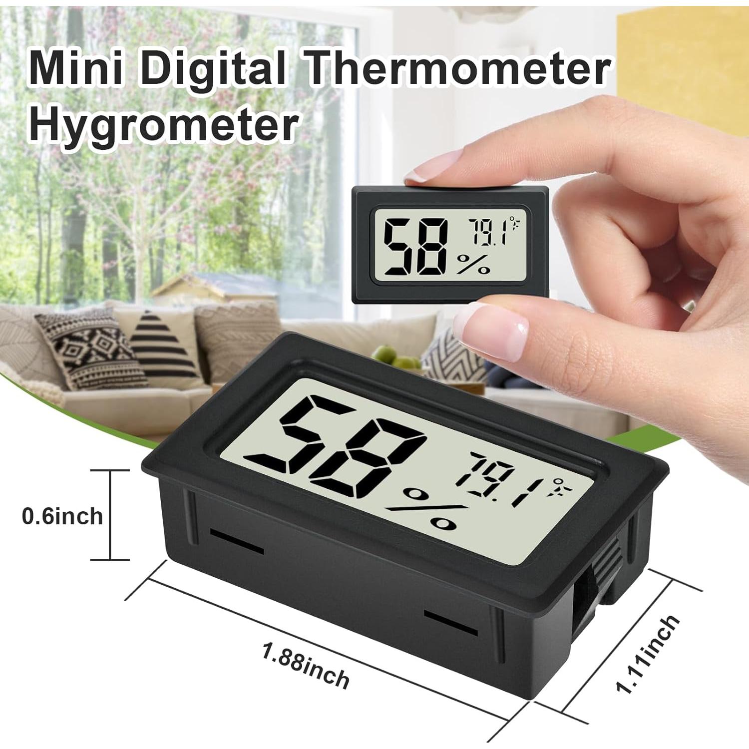 Termómetro Higrómetro Digital TeqyAqs 6 Unidades LCD
