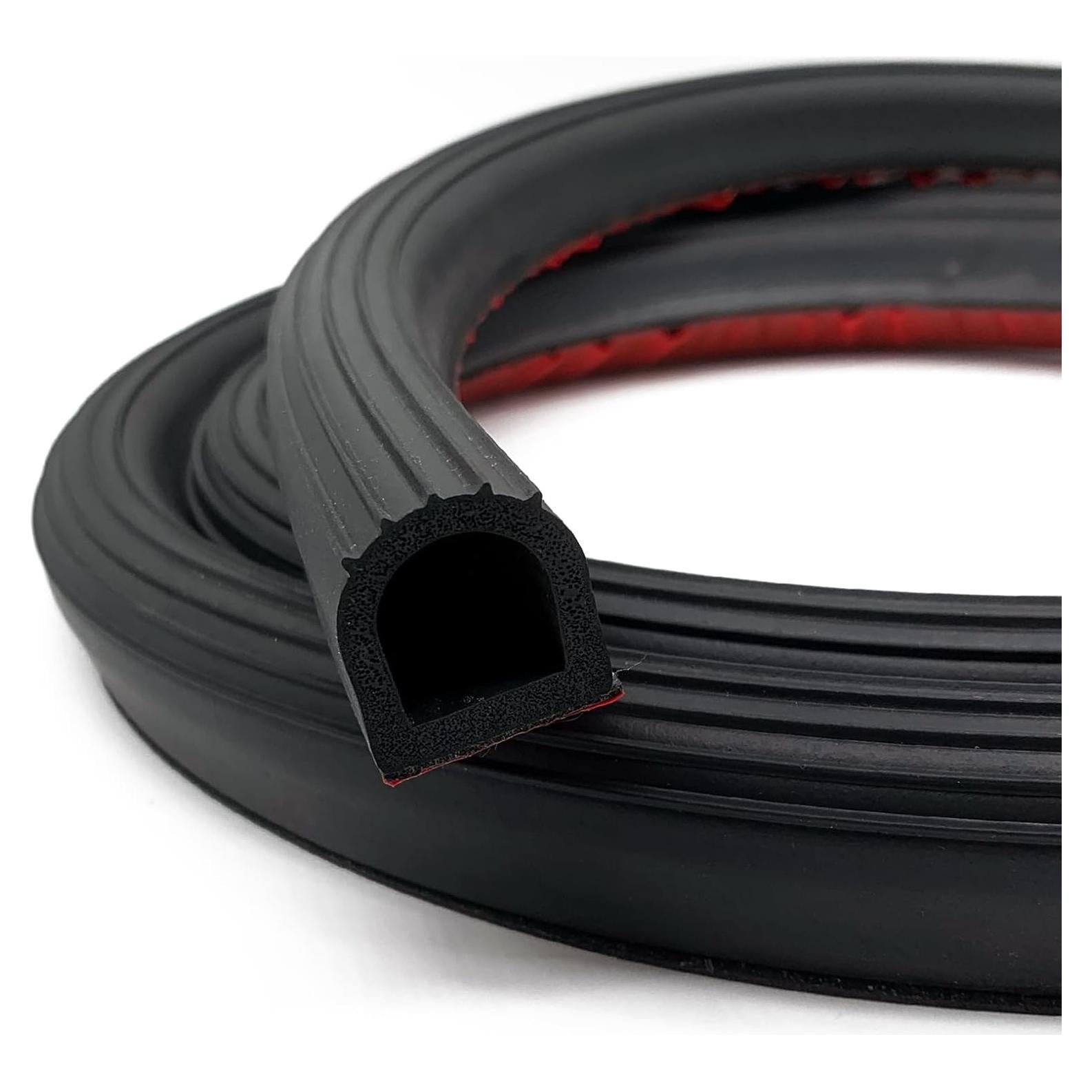 Tira de Sello de Goma EPDM Tintvent 20 Pies 1" Negro