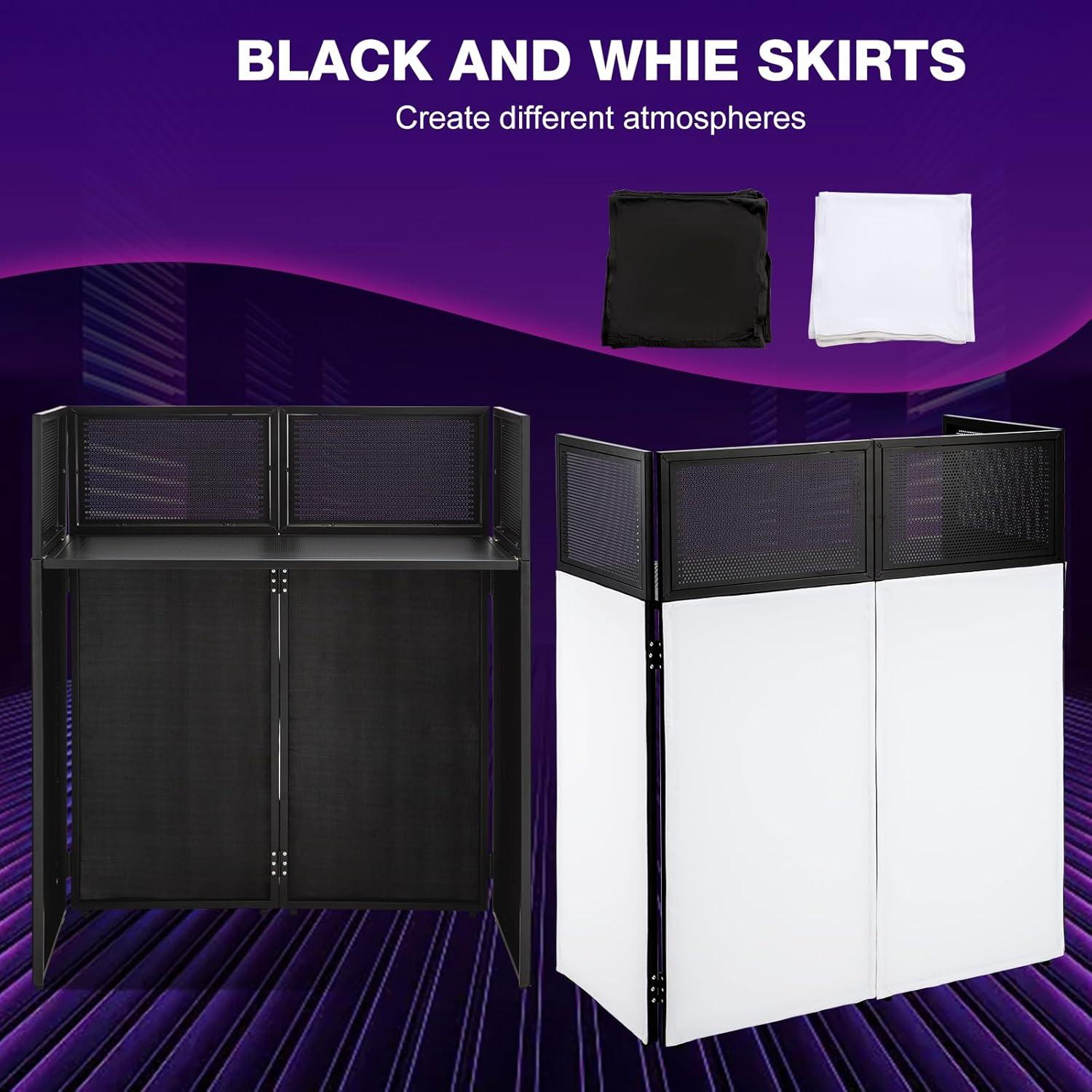 Cabina de DJ Plegable Morohope XL con Orificio para Cables