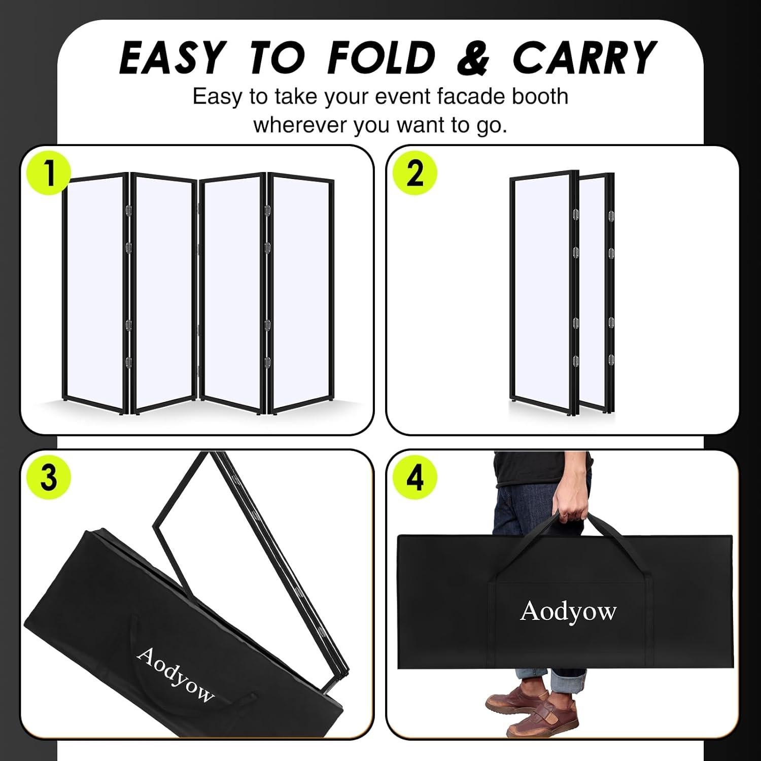 Cabina de DJ Portátil Aodyow AO-2 Plegable con Scrims