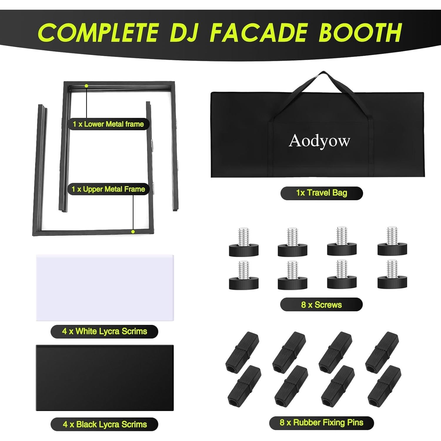 Cabina de DJ Portátil Aodyow AO-2 Plegable con Scrims