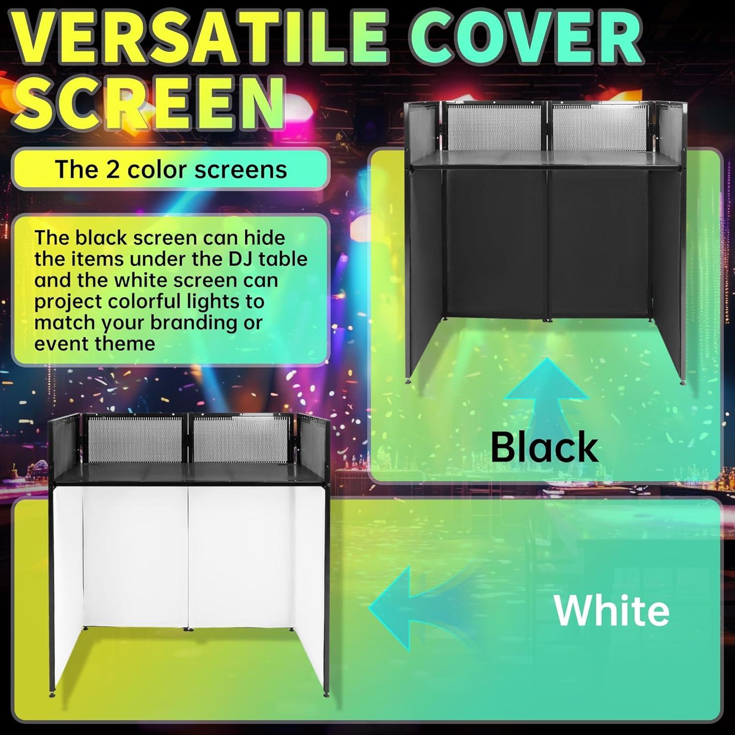 Cabina DJ Portátil HECASA 50.8x101.6 cm Plegable con Fundas