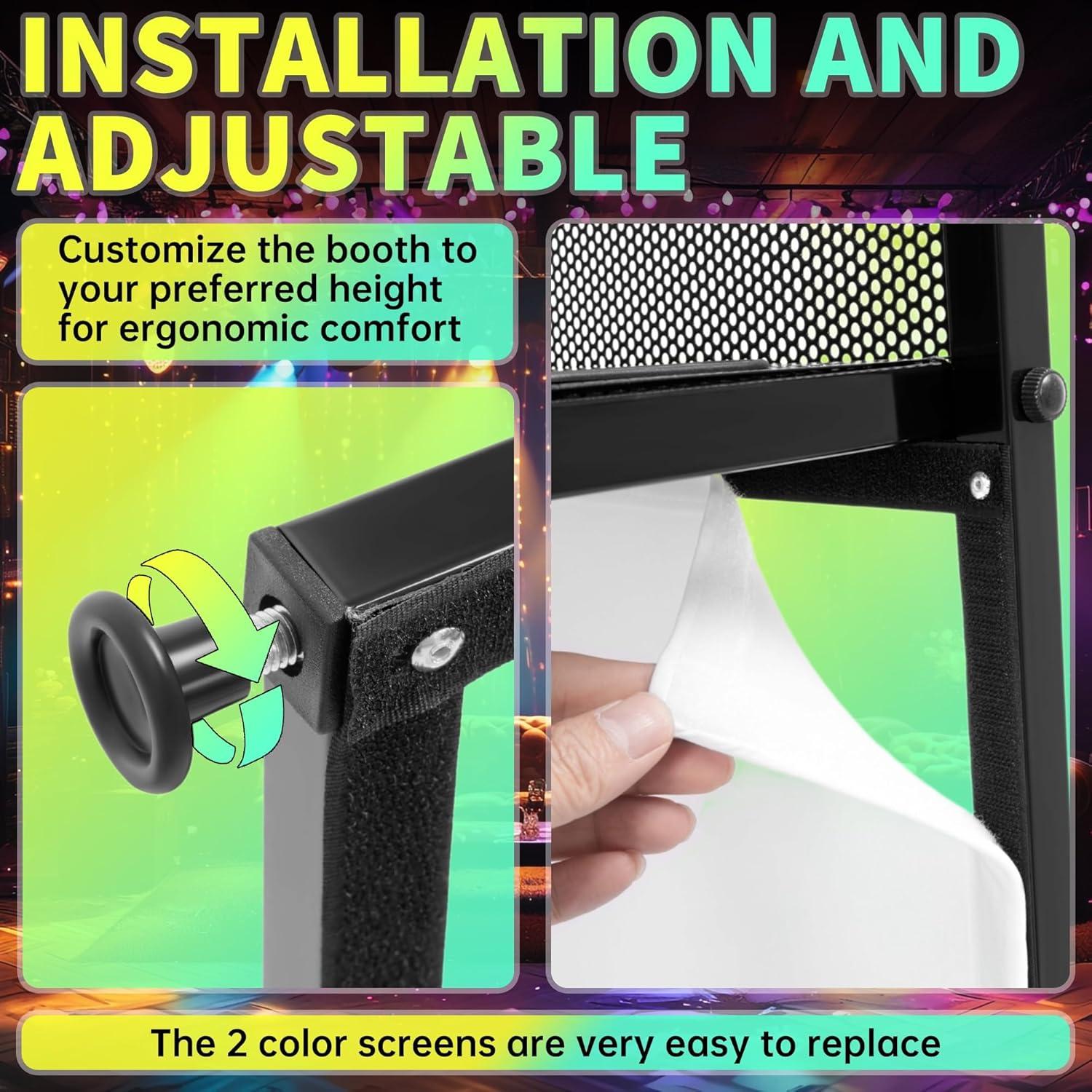 Cabina DJ Portátil HECASA 50.8x101.6 cm Plegable con Fundas