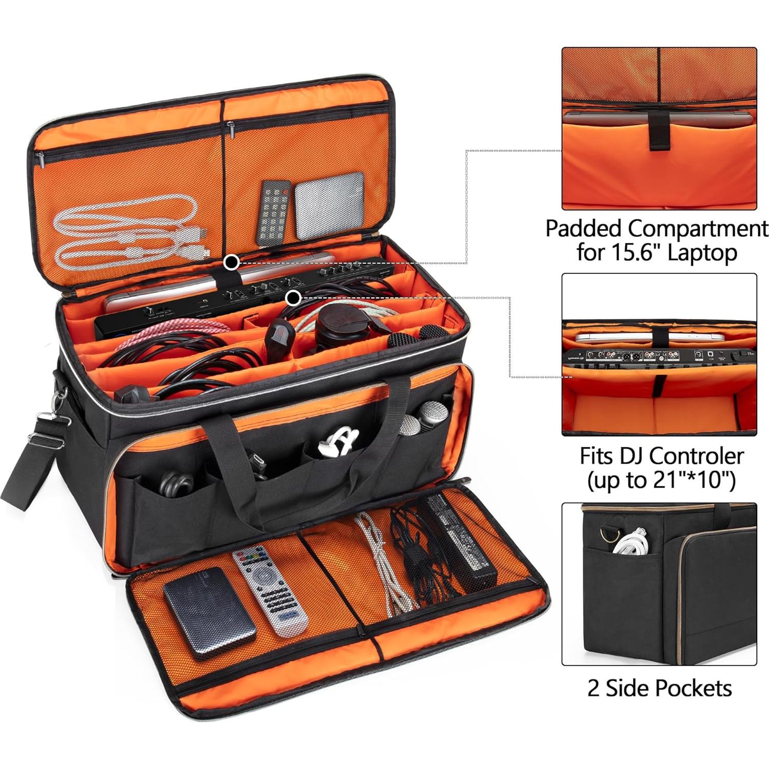 Bolsa Organizadora de Cables Trunab Grande para DJ 54.86x24.89x26.92cm