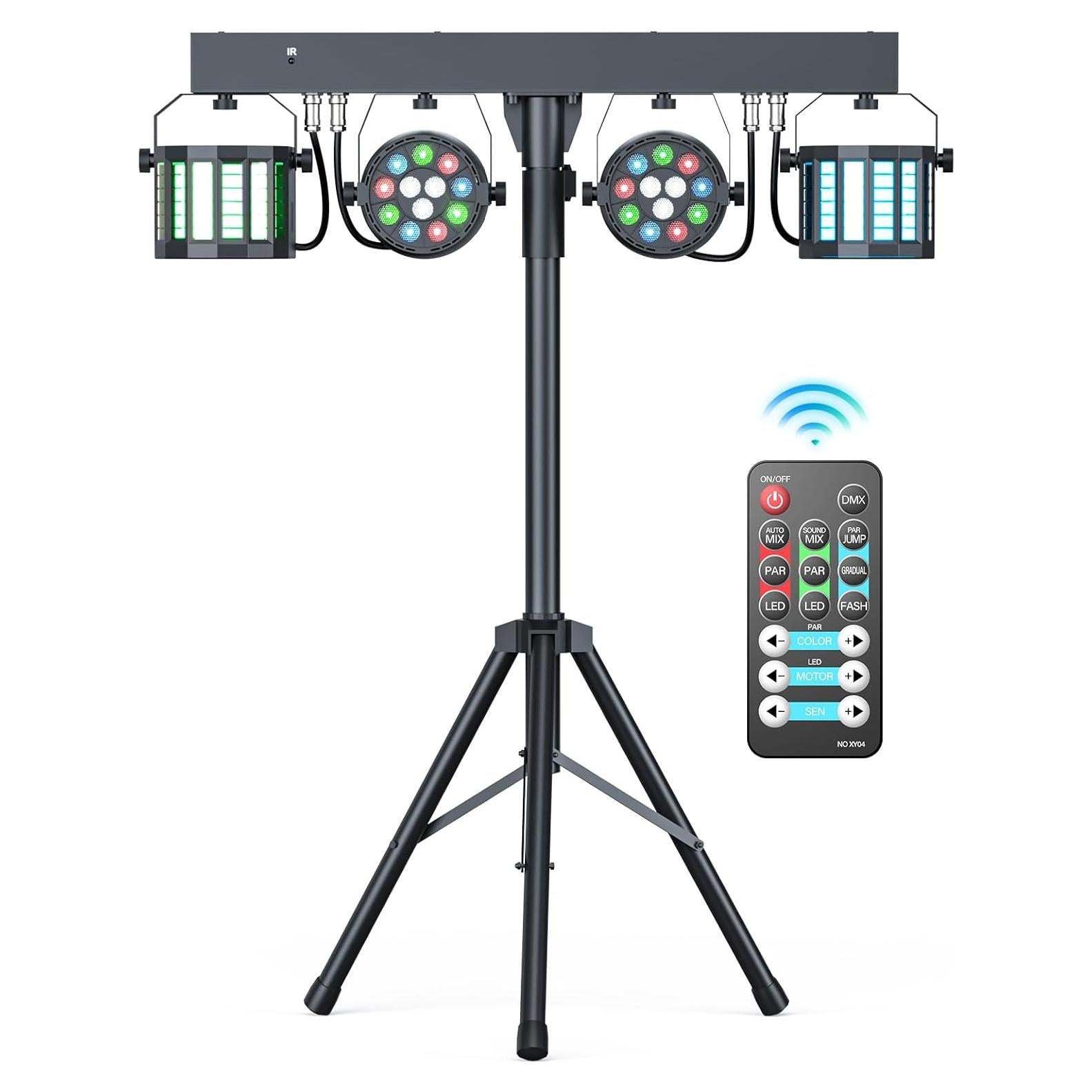 Luces DJ 5 en 1 Sparklingtrack con Soporte y Control DMX