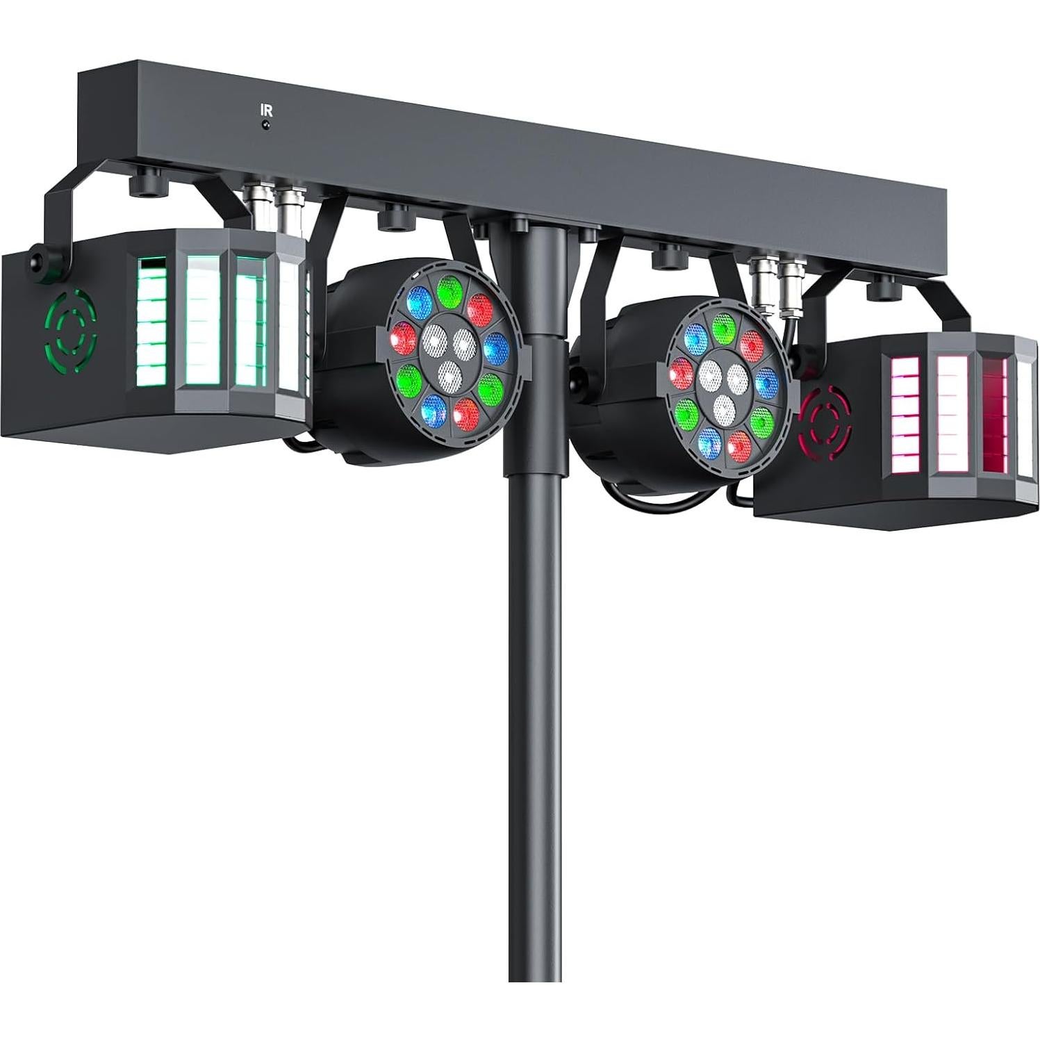 Luces DJ 5 en 1 Sparklingtrack con Soporte y Control DMX