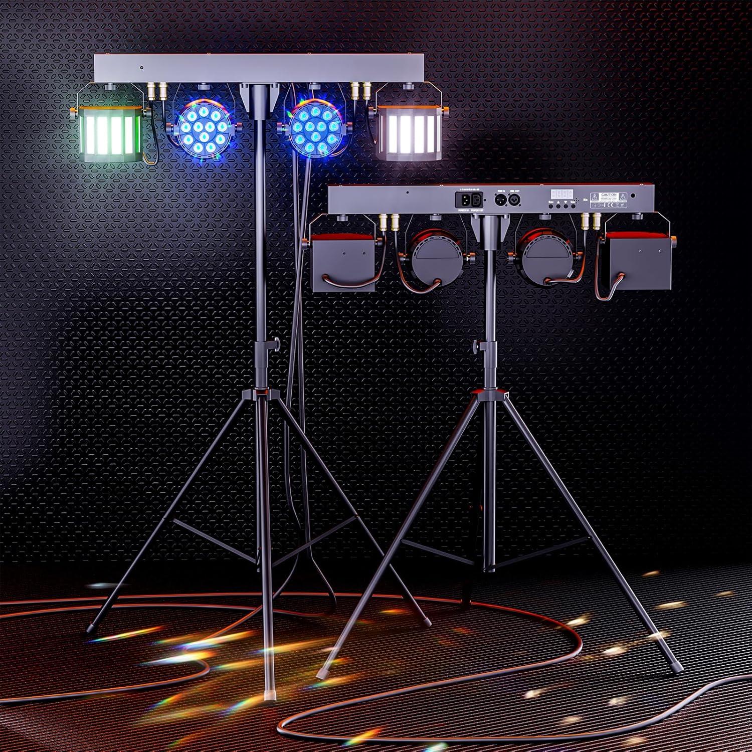 Luces DJ 5 en 1 Sparklingtrack con Soporte y Control DMX