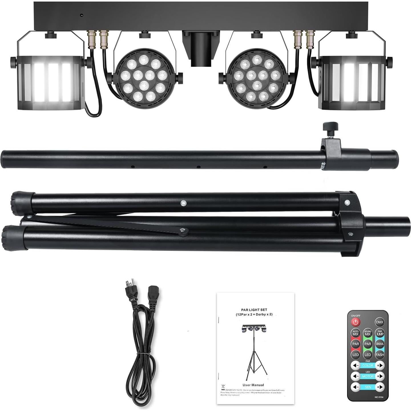 Luces DJ 5 en 1 Sparklingtrack con Soporte y Control DMX