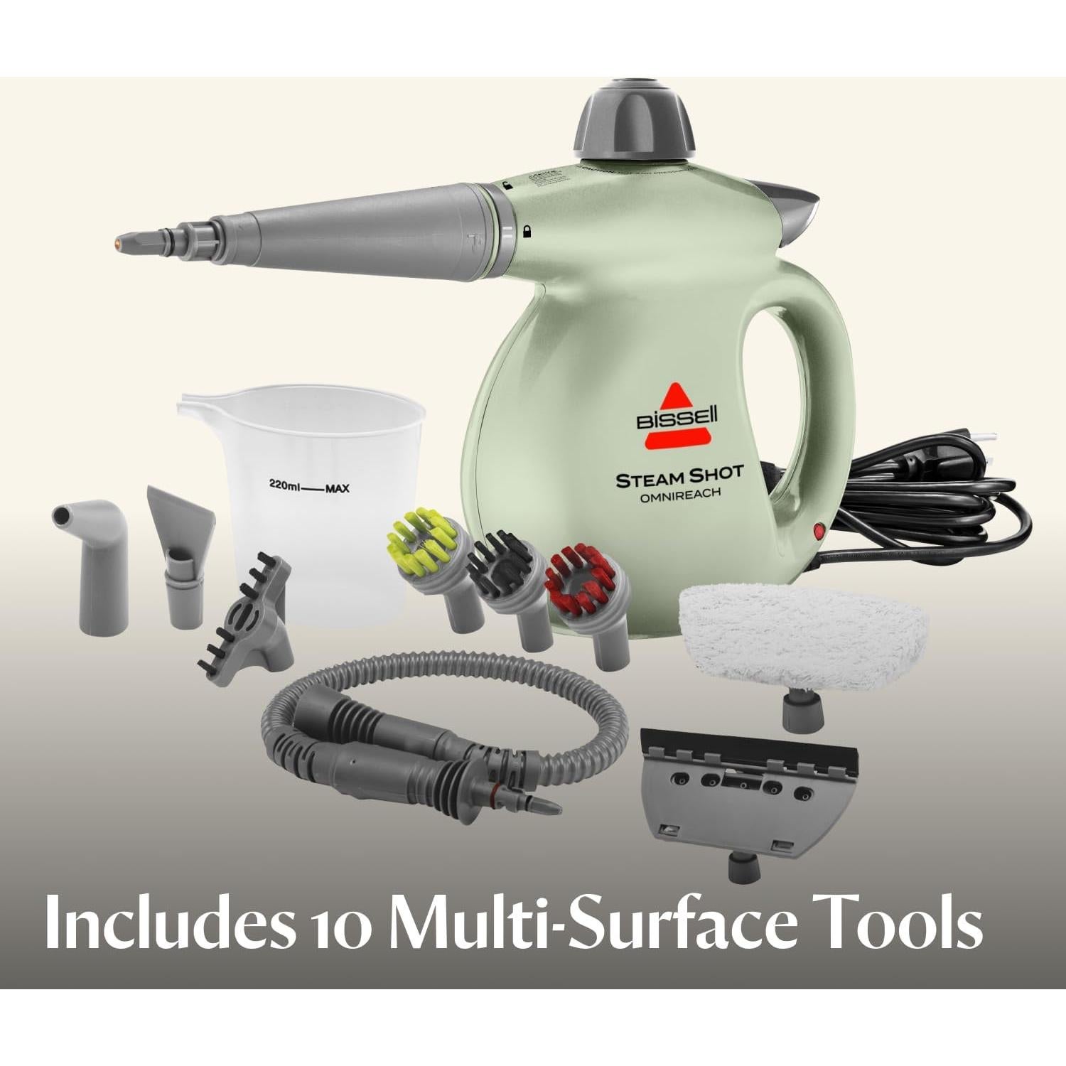 Limpiador de vapor BISSELL Steam Shot OmniReach 1000W 10 herramientas