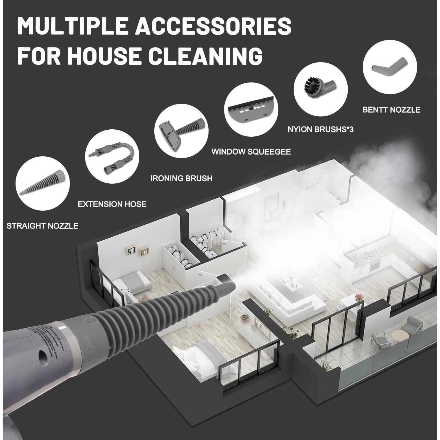 Limpiador de Vapor de Mano Outspurge YX05-024 350ml Gris