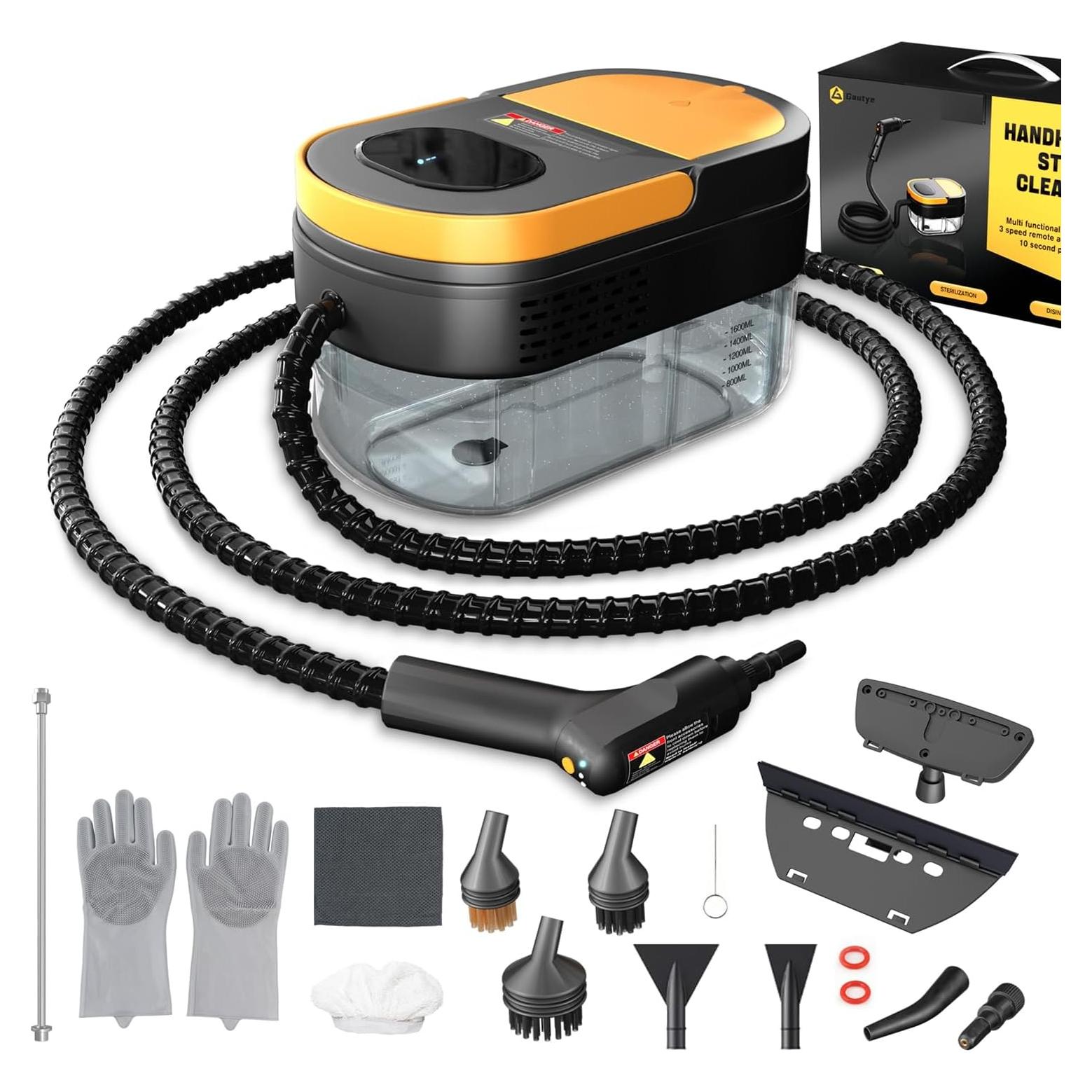 Limpiador a Vapor Gautye G1, 1500W, 1.6L, 3 Niveles