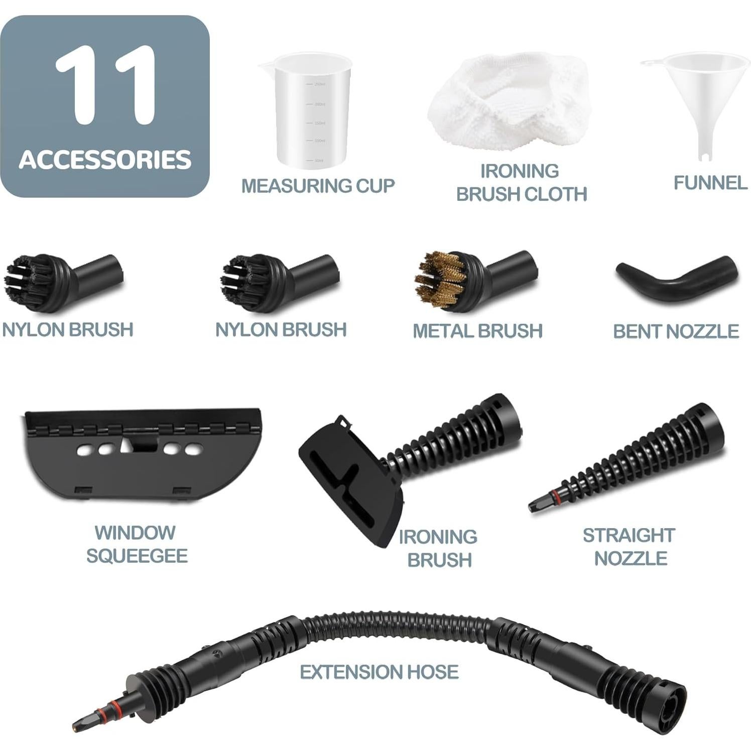 Limpiador a Vapor de Mano Spurgehom 350ml 1050W Gris