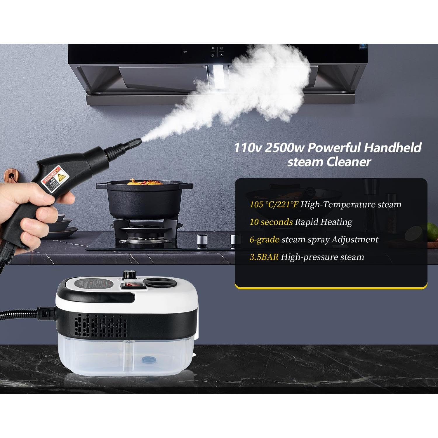 Limpiador a Vapor 7 en 1 Foandbevi 2500W 1200ml Multi-Superficie