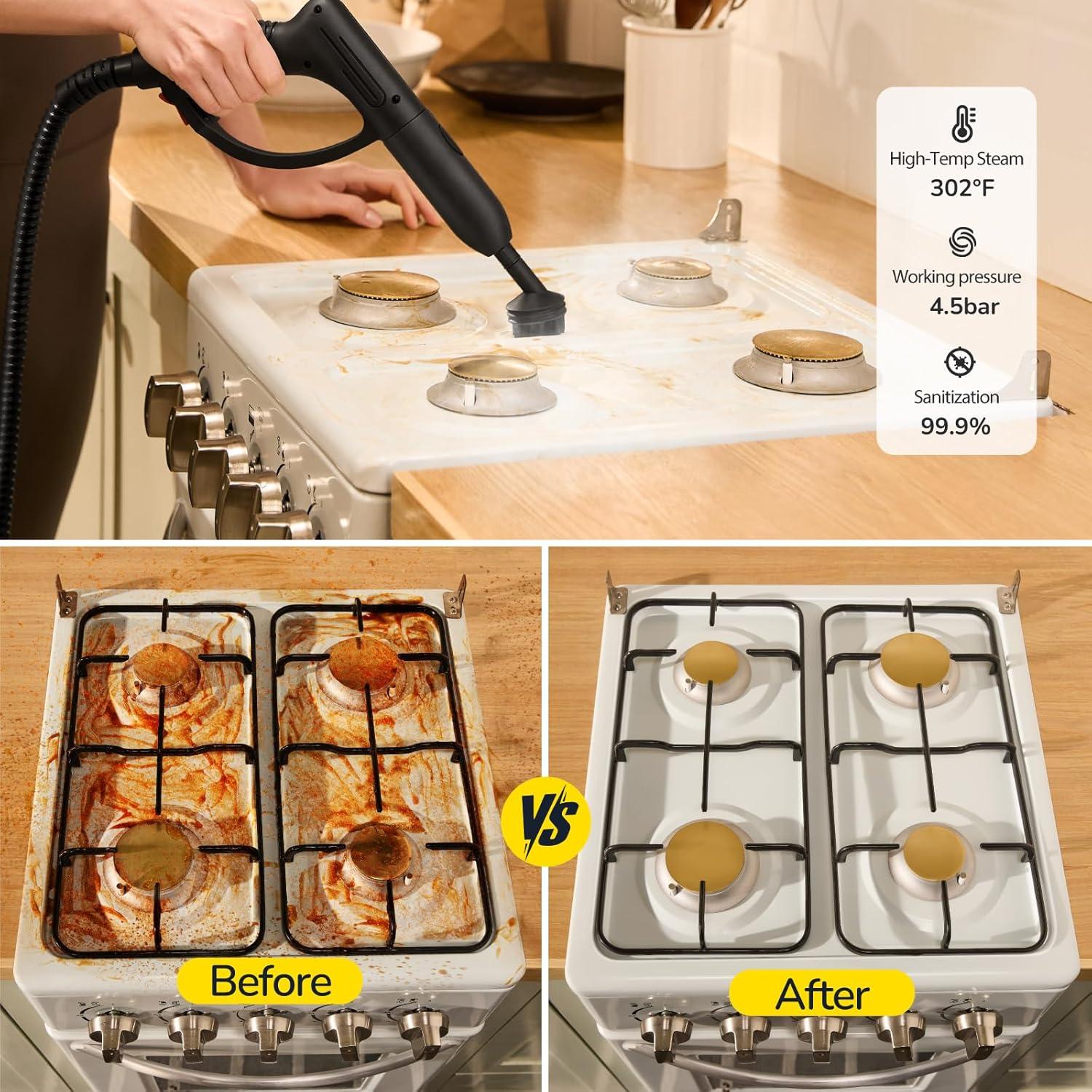 Limpiador a Vapor STEAMBOT 28 en 1 1500W 2L Amarillo