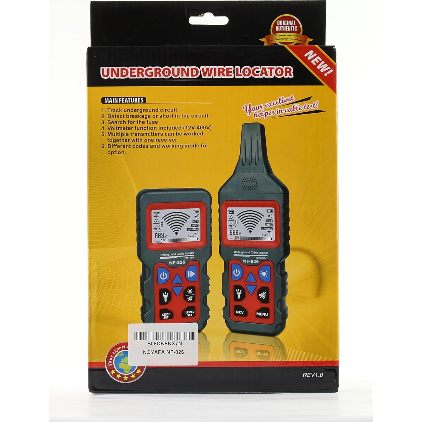 Localizador de Cables Subterráneos Noyafa NF-826 - Alta Precisión