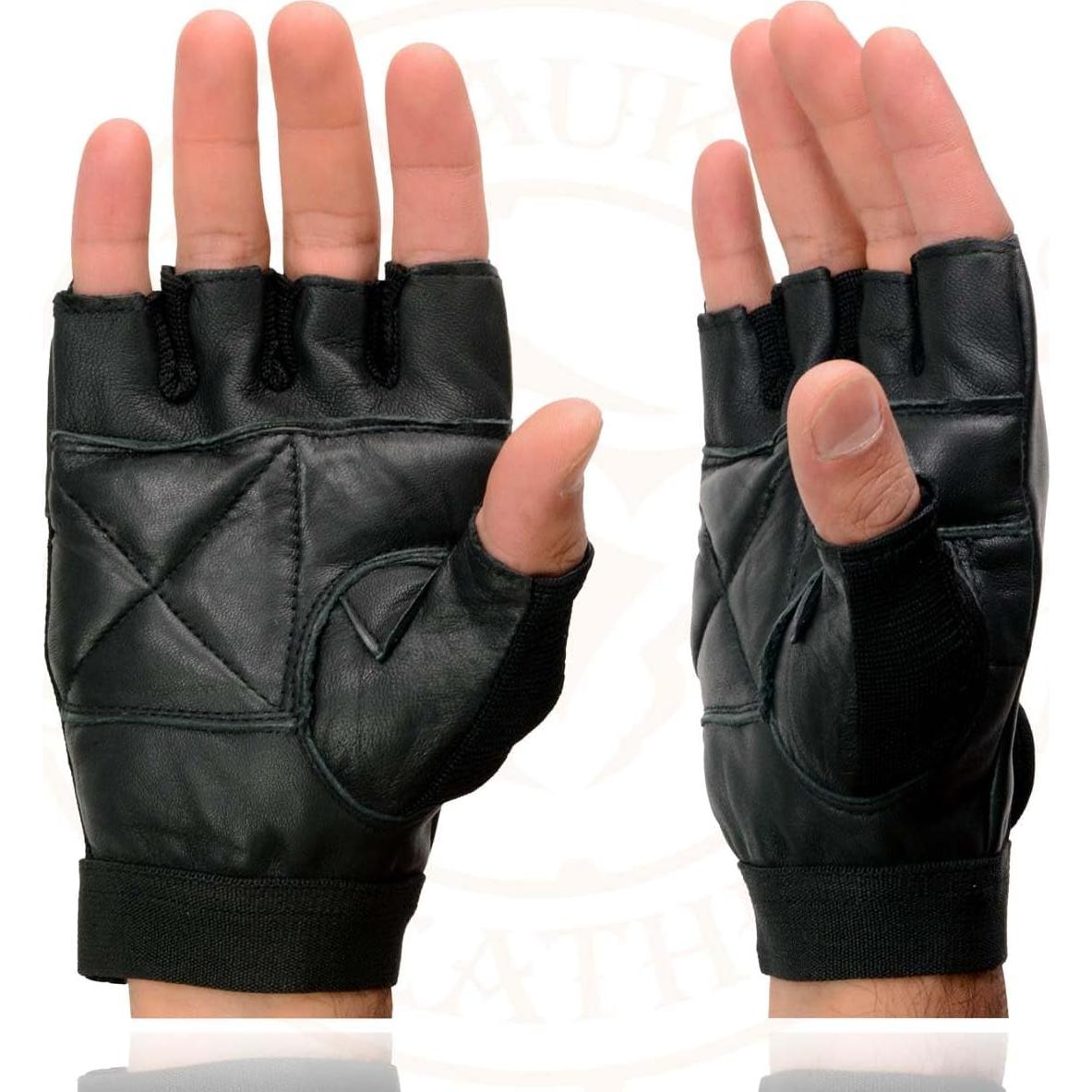 Guantes de Motocicleta Milwaukee SH217 Cuero sin Dedos