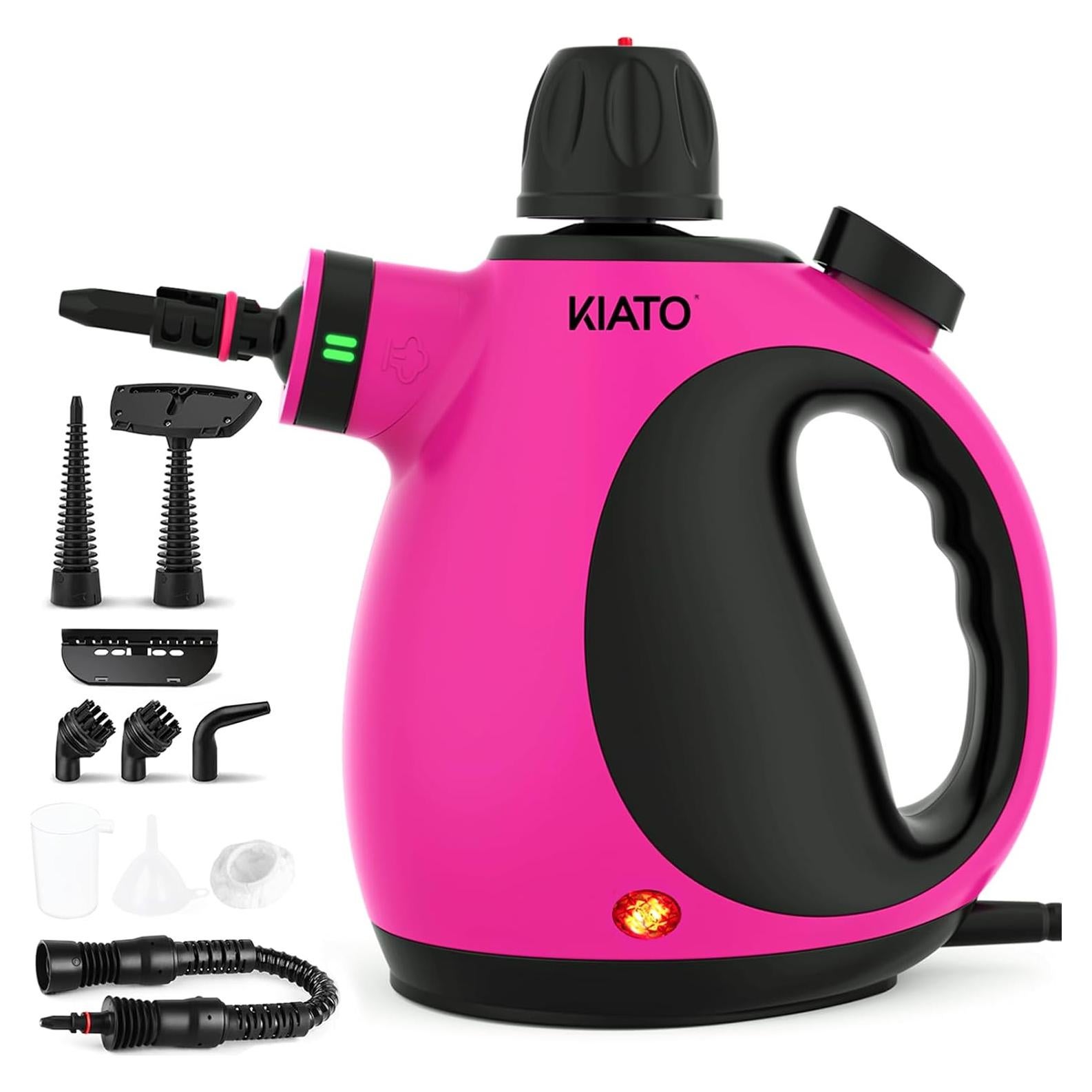 Limpiador de Vapor de Mano Kiato SC03, 10 en 1 450ml Rosa